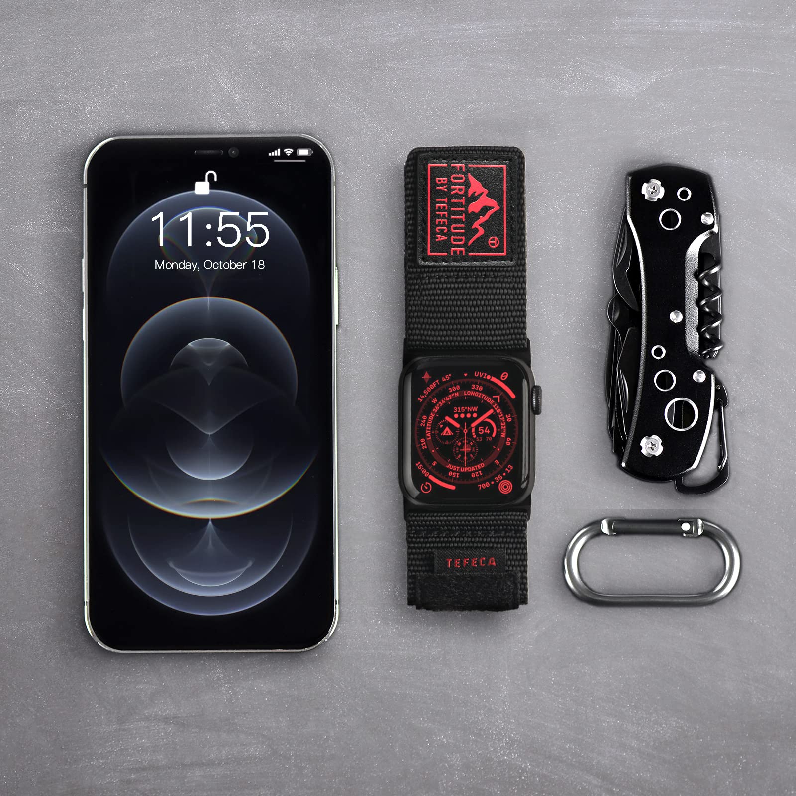 Foto 7 pulgar | Correa de Reloj Tefeca Fortitude Series Ultraancha para Apple Watch - Venta Internacional