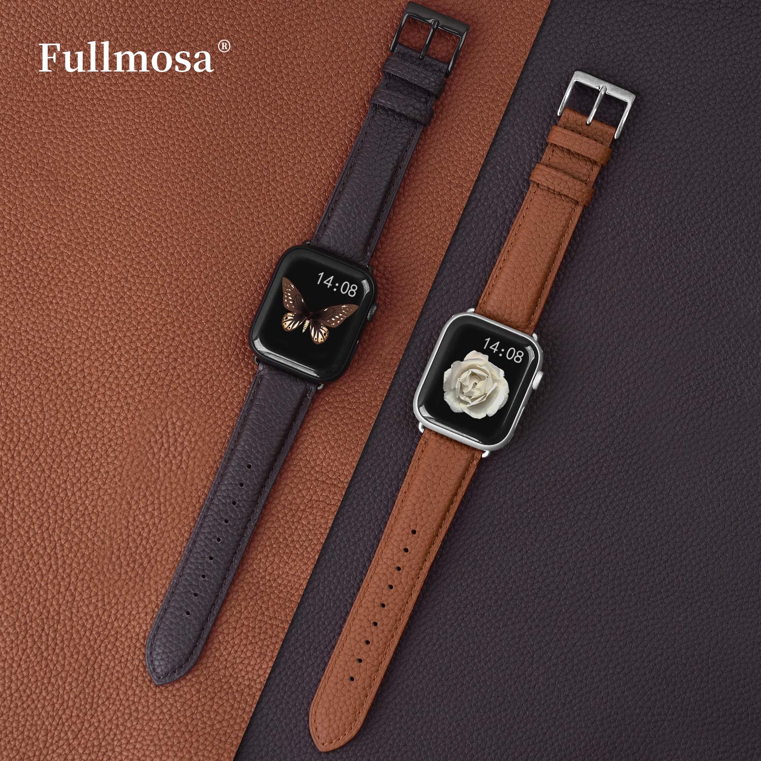 Foto 3 pulgar | Correa Fullmosa para Apple Watch Marrón-Venta Internacional