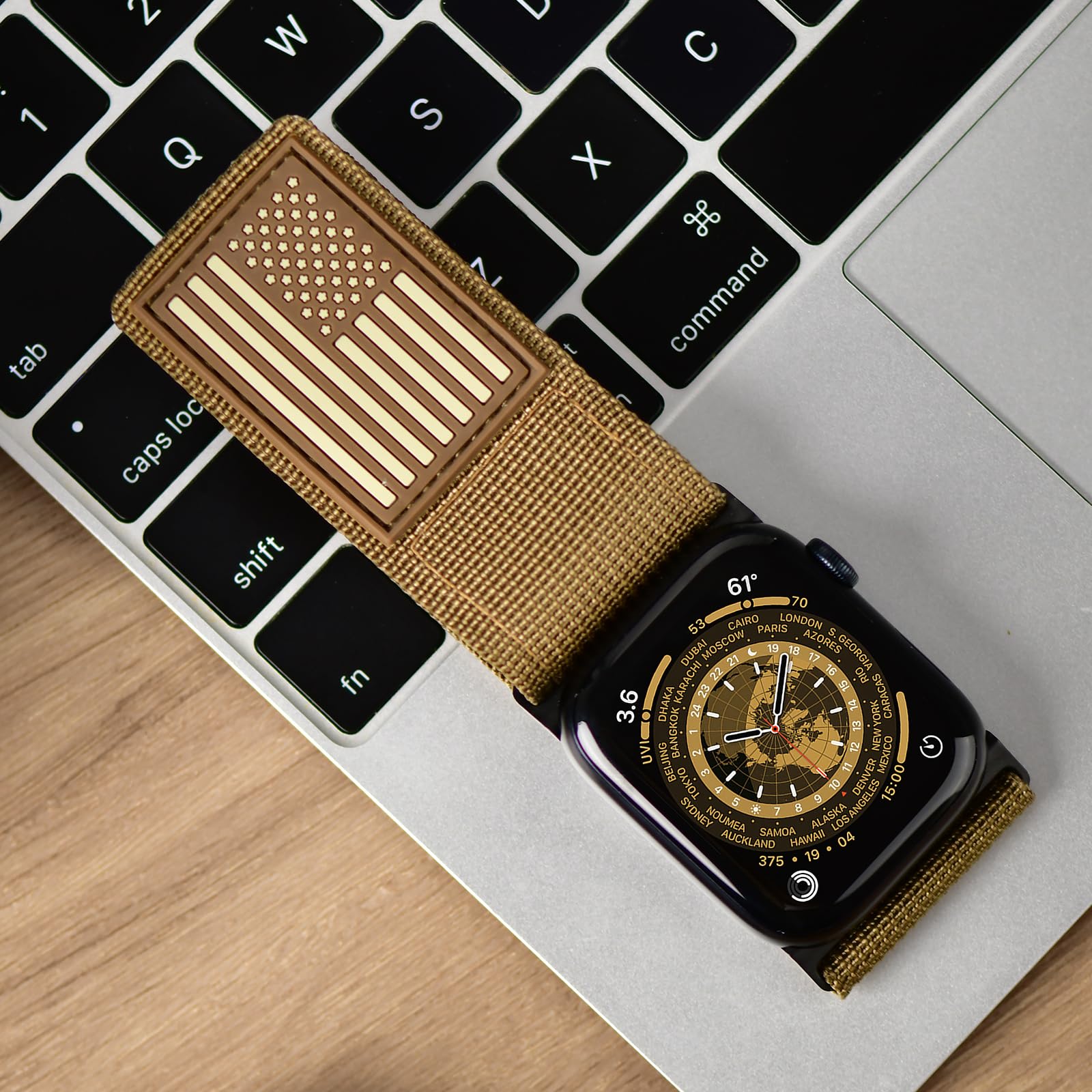 Foto 3 pulgar | Correa de Reloj Tefeca con Bandera de Ee. Uu., para Apple Watch - Venta Internacional