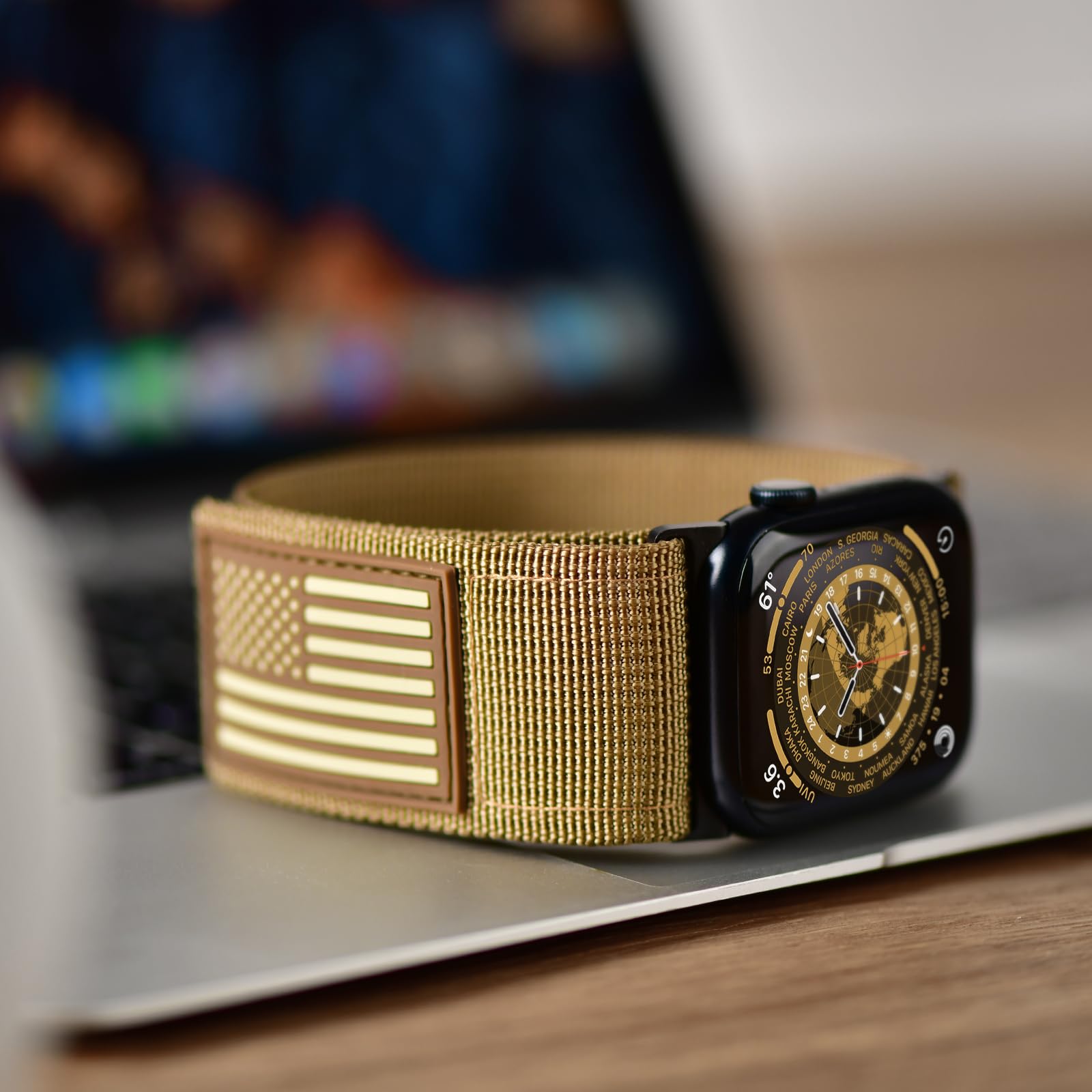 Foto 3 | Correa de Reloj Tefeca con Bandera de Ee. Uu., para Apple Watch - Venta Internacional