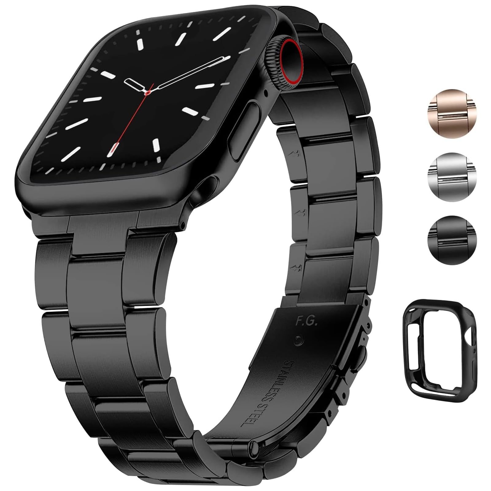 Correa de Reloj Wutwuk Compatible con Apple de 45 / 44 /42 mm con Funda - Venta Internacional