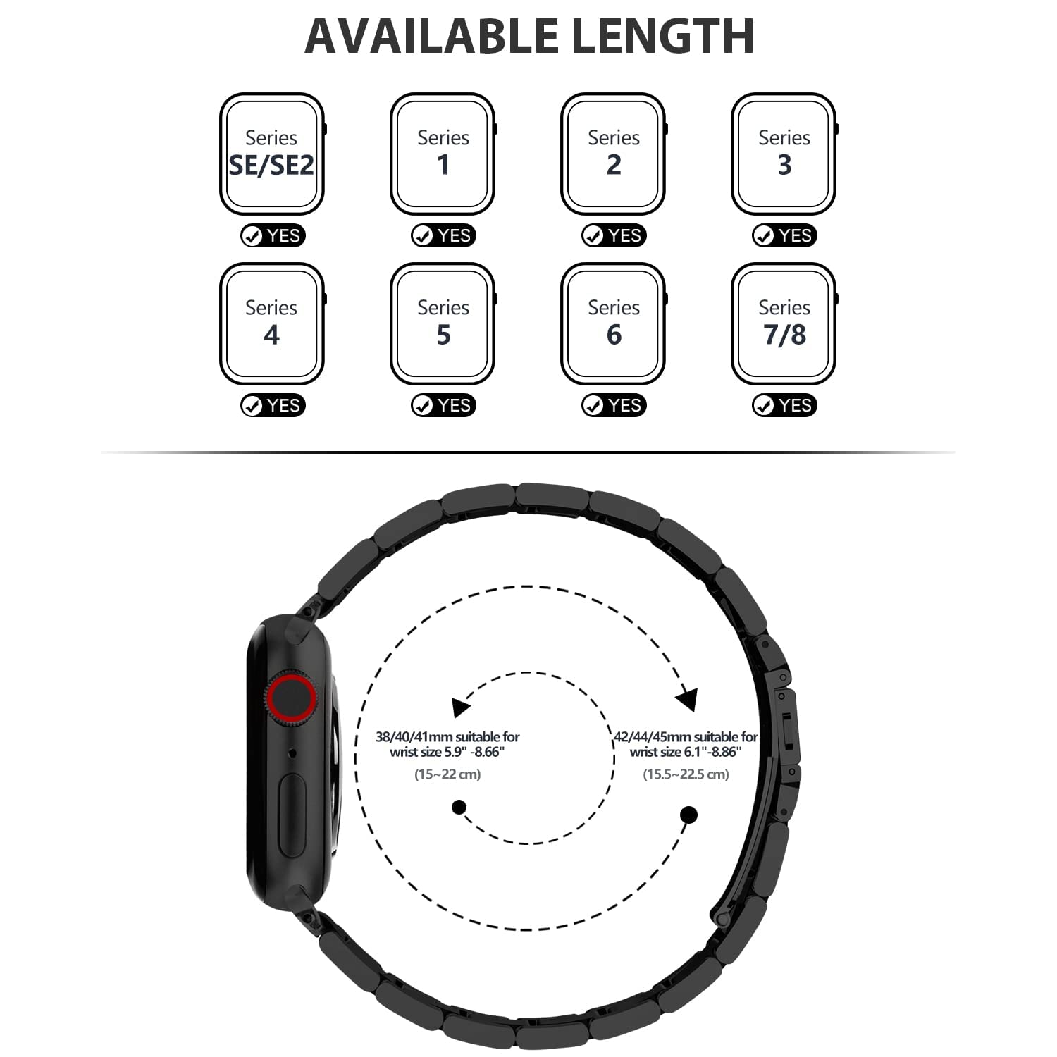 Foto 5 | Correa de Reloj Wutwuk Compatible con Apple de 45 / 44 /42 mm con Funda - Venta Internacional