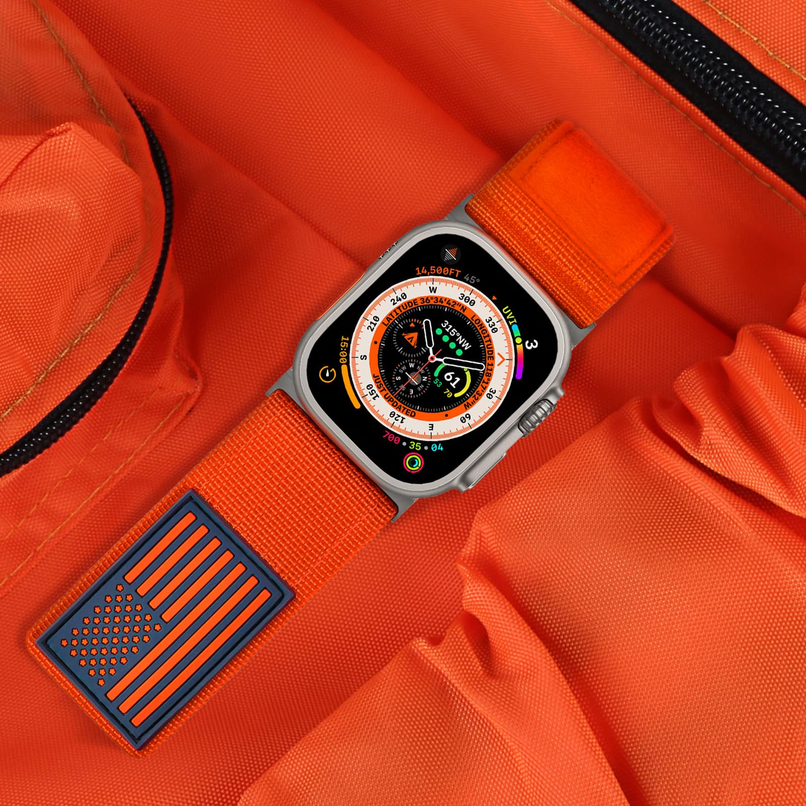 Foto 3 pulgar | Correa de Reloj Tefeca Fortitude Series con Bandera de Ee. Uu. para Apple Watch  - Venta Internacional