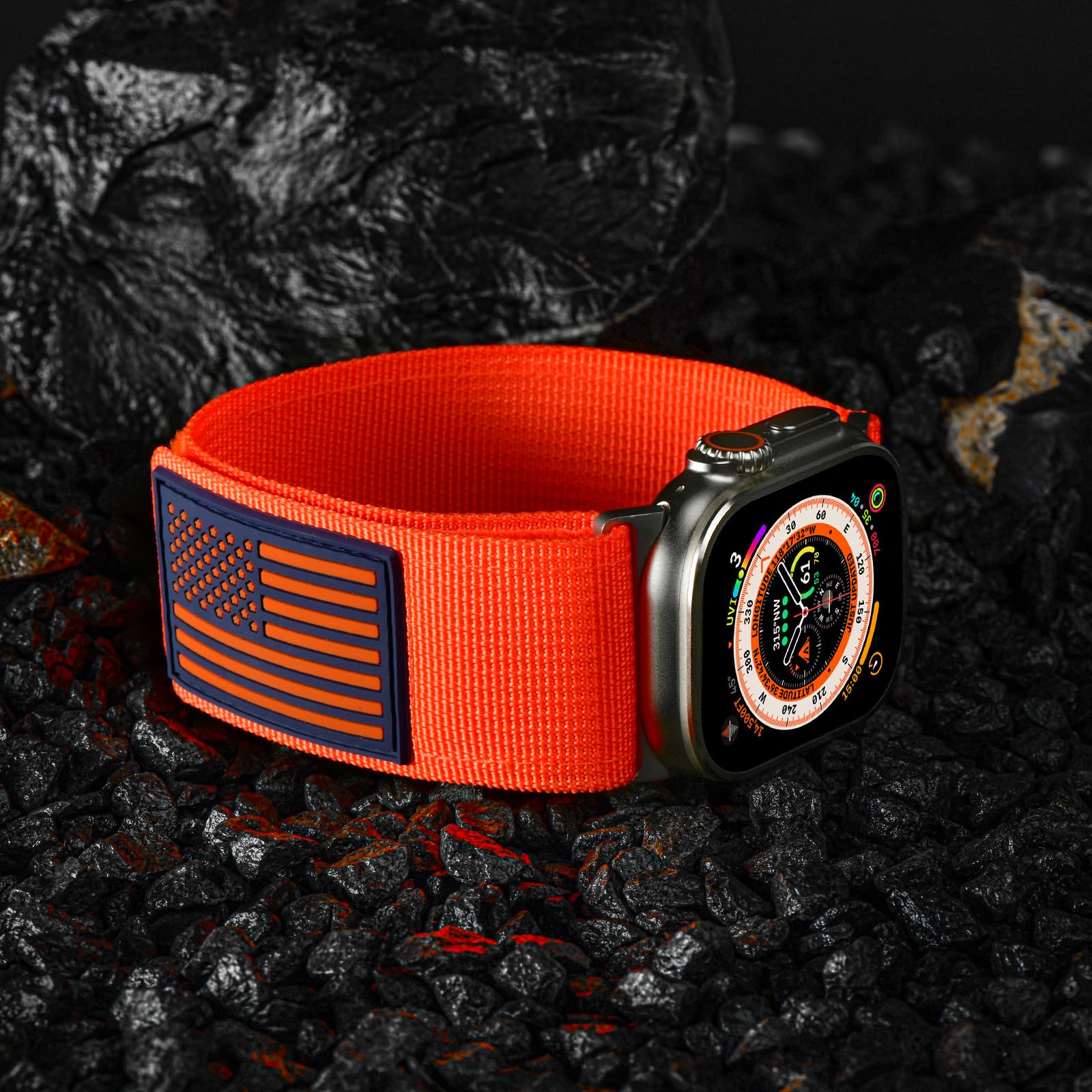 Foto 4 | Correa de Reloj Tefeca Fortitude Series con Bandera de Ee. Uu. para Apple Watch  - Venta Internacional