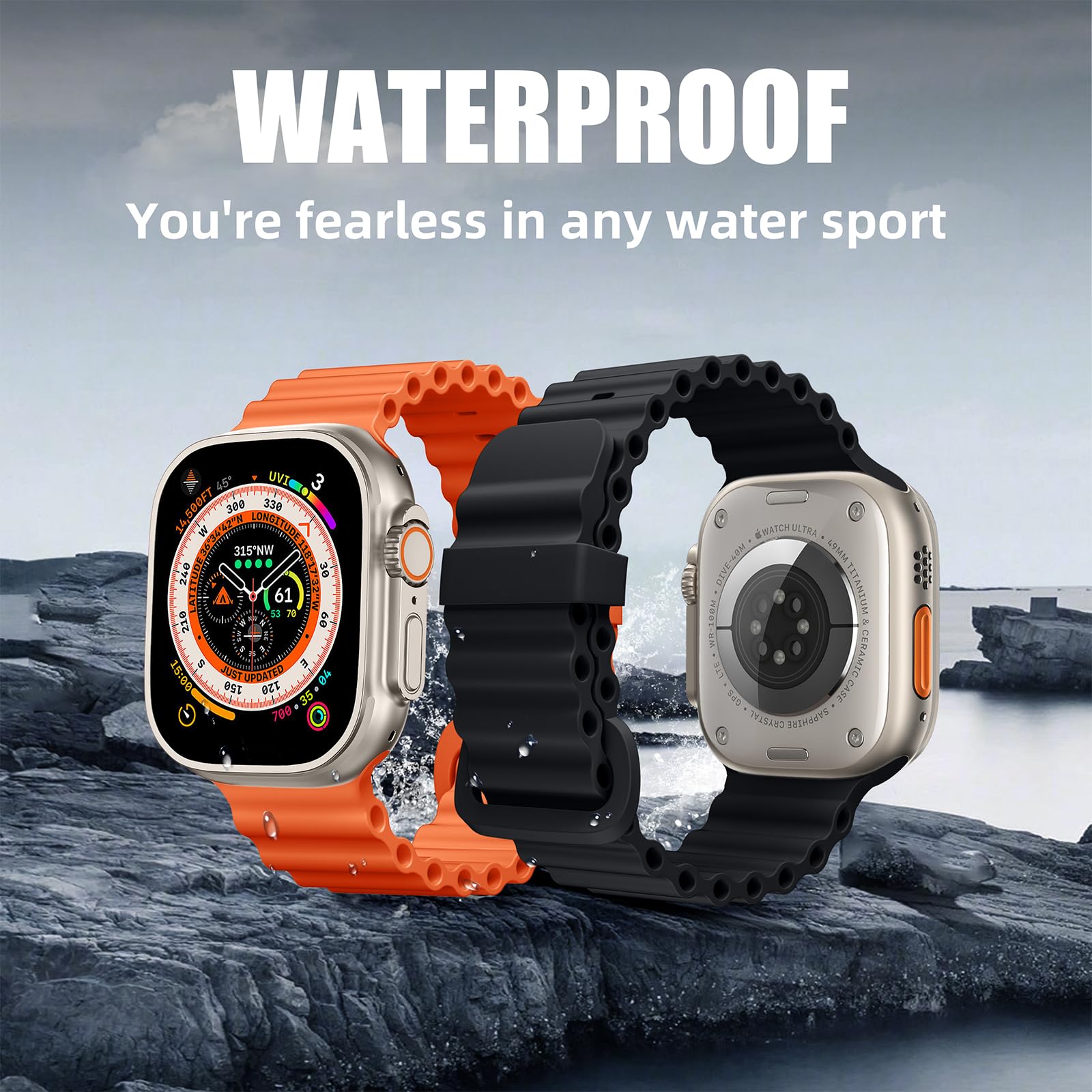 Foto 4 | Correa de Reloj Witzon Ocean Compatible con Apple Watch 4 Piezas- Venta Internacional