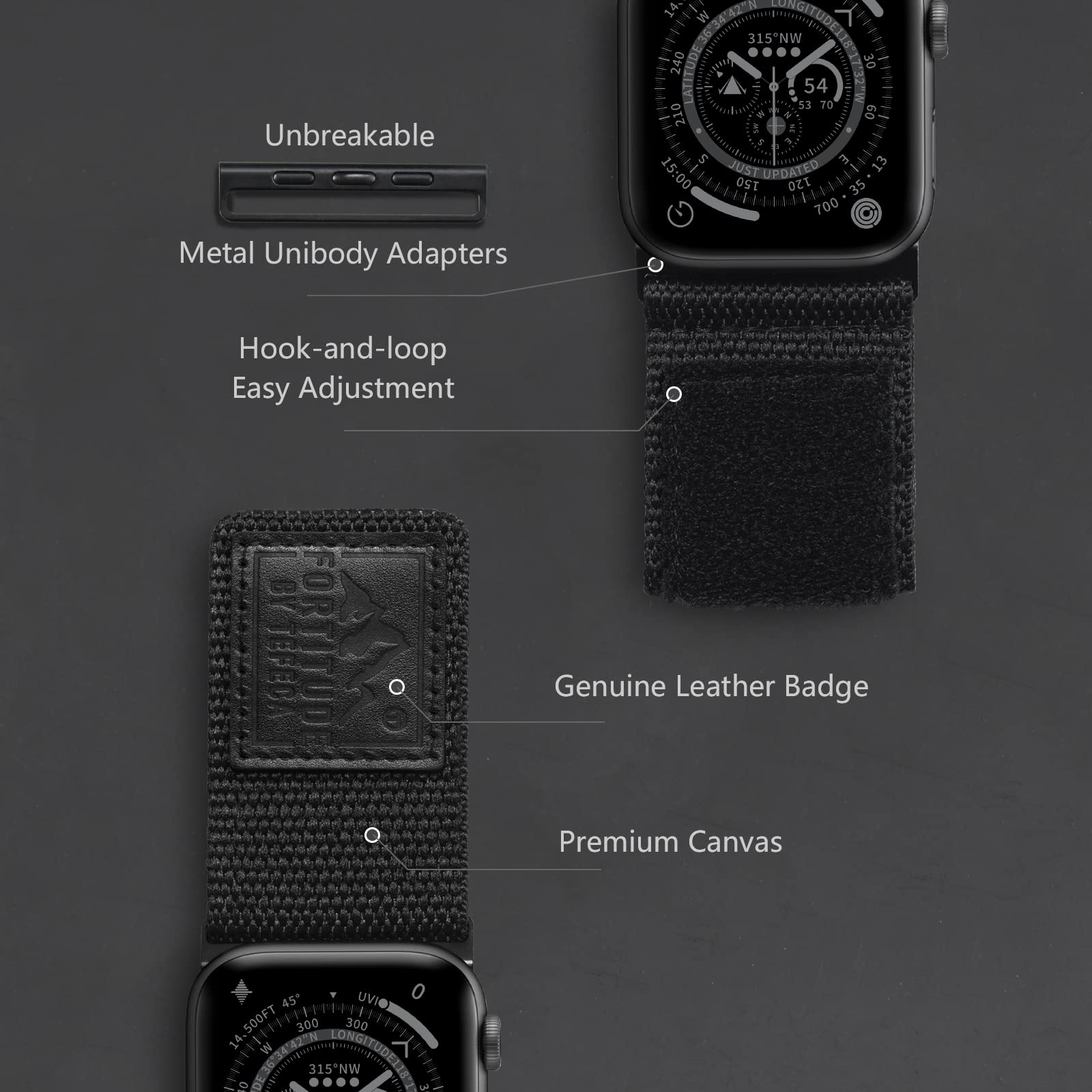 Foto 3 pulgar | Correa de Reloj Tefeca Fortitude Series Ultraancha para Apple Watch - Venta Internacional