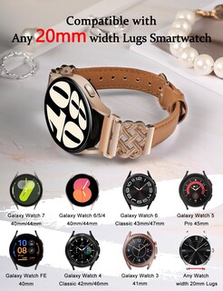 Foto 5 | Correa De Reloj Toyouths Celtic Knot De Piel, 20 Mm, Para Samsung - Venta Internacional.