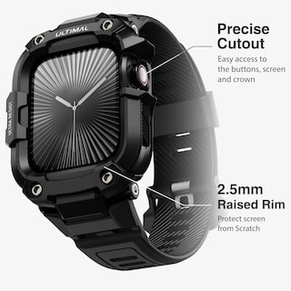 Foto 2 | Correa Ultimal Negra para Apple Watch Series 10 de 46 mm-Venta Internacional