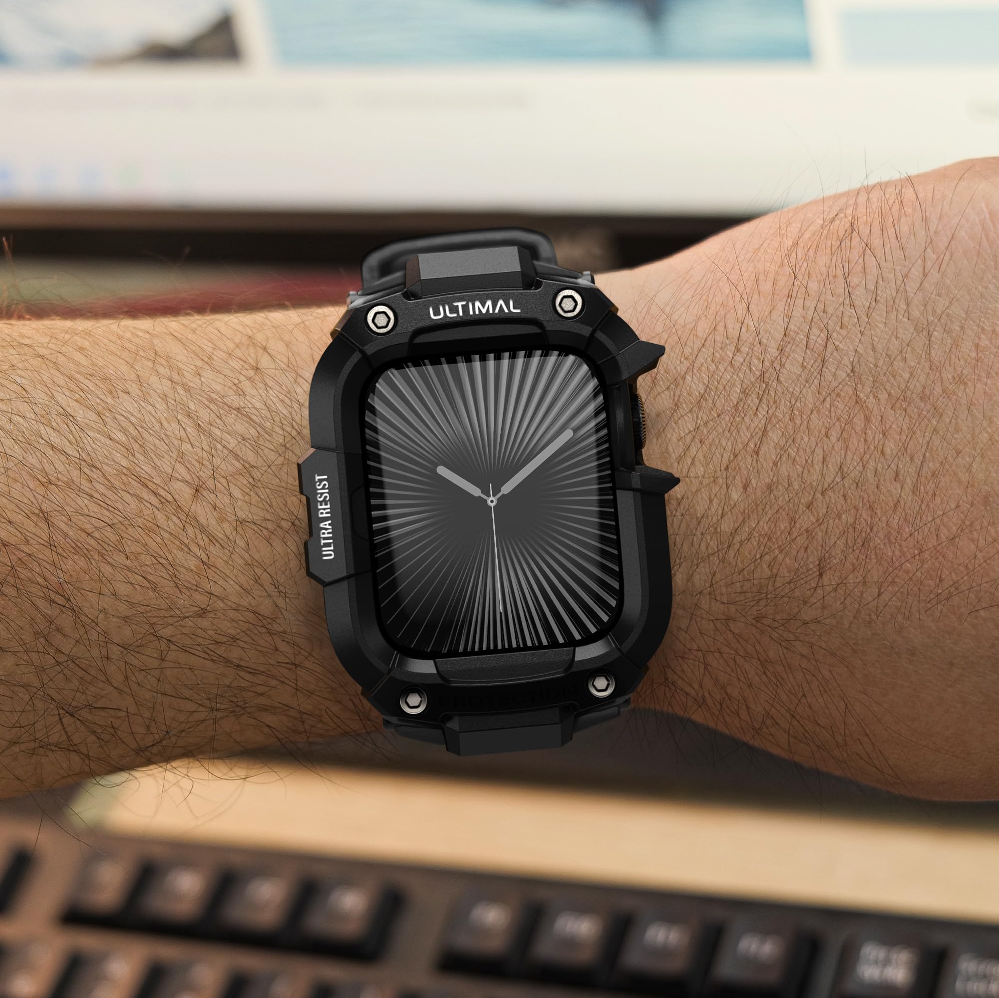 Foto 7 pulgar | Correa Ultimal Negra para Apple Watch Series 10 de 46 mm-Venta Internacional