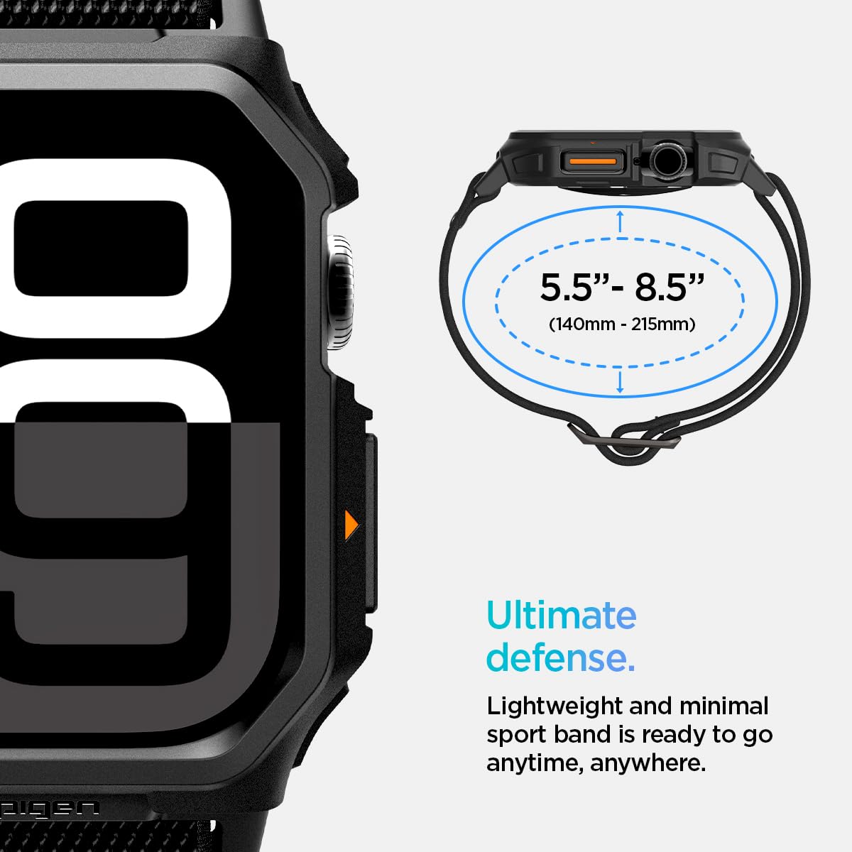 Foto 5 pulgar | Funda Con Correa Para Apple Watch Series 10 Spigen Lite Fit Pro De 46 Mm - Venta Internacional.