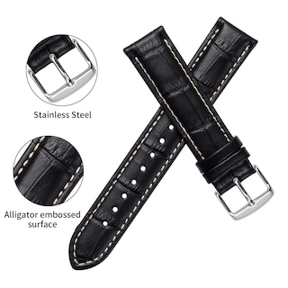 Foto 4 | Correa de Reloj iStrap Piel de Becerro con Grano de Aligátor 18-24 mm Unisex - Venta Internacional