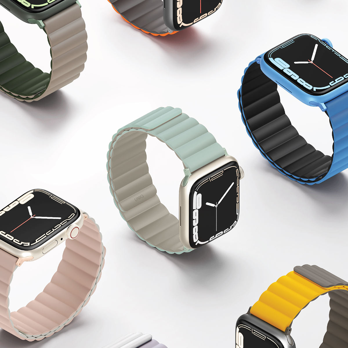 Foto 4 pulgar | Correa para Apple Watch Ultra Magnética Bicolor Reversible