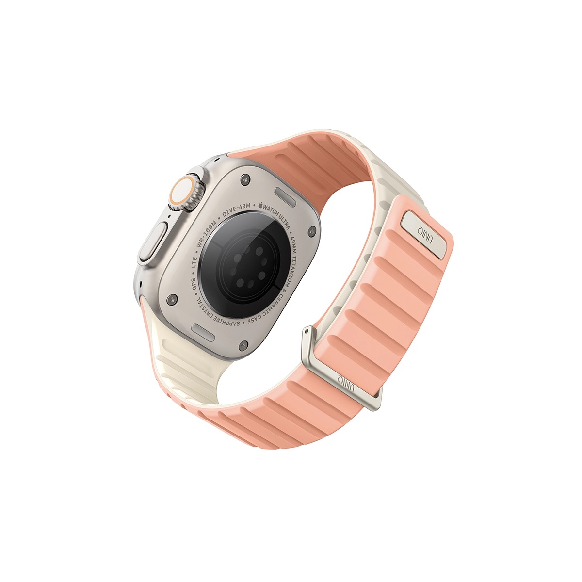 Foto 3 pulgar | Correa Para Apple Watch 46 | 45 | 44 | 42 Mm | Apple Watch Ultra 49 Mm Rosa Crepé | Marfíl Revix Evo De Uniq