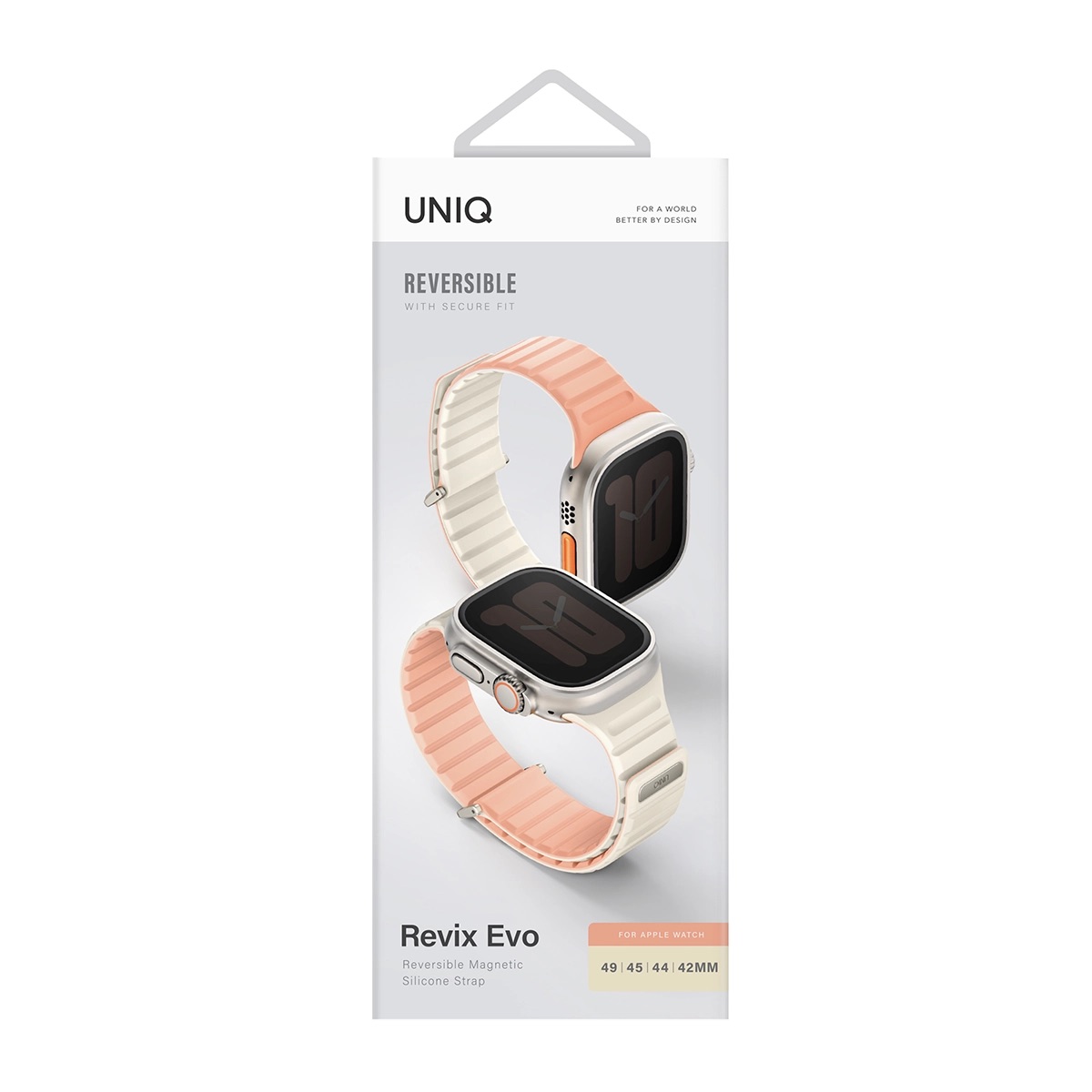 Foto 5 pulgar | Correa Para Apple Watch 46 | 45 | 44 | 42 Mm | Apple Watch Ultra 49 Mm Rosa Crepé | Marfíl Revix Evo De Uniq