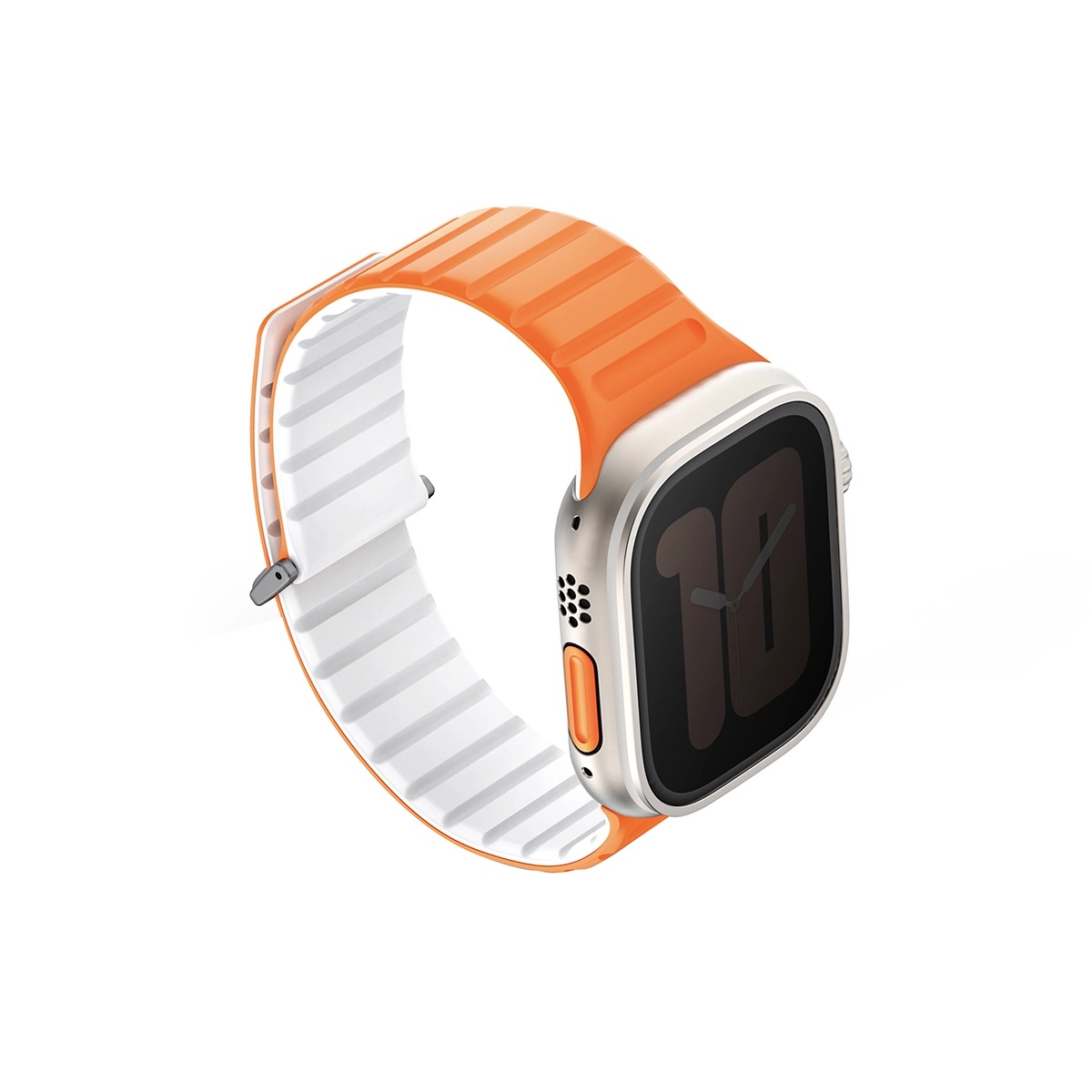 Foto 1 | Correa Para Apple Watch 46 | 45 | 44 | 42 Mm | Apple Watch Ultra 49 Mm Naranja Ámbar | Blanco Revix Evo De Uniq