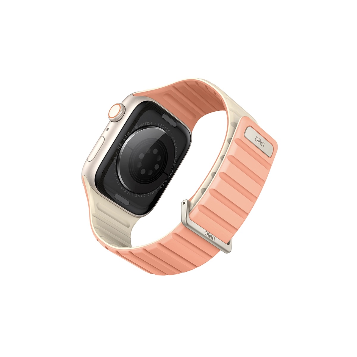 Foto 2 | Correa Para Apple Watch 42 | 41 | 40 | 38 Mm Rosa Crepé | Marfíl Revix Evo De Uniq