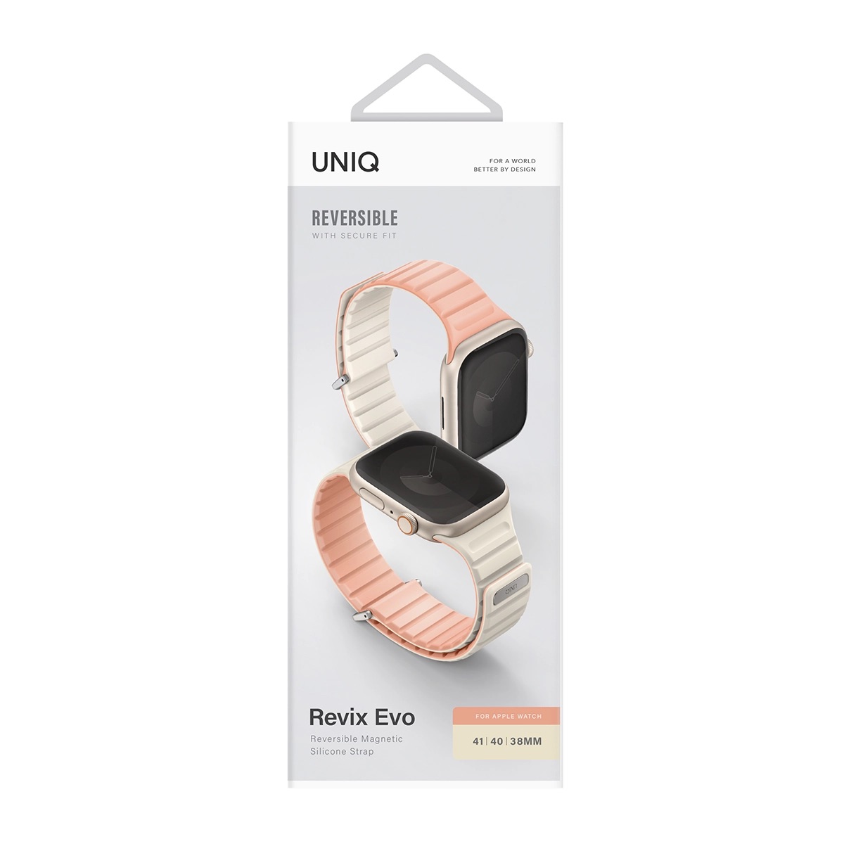 Foto 4 | Correa Para Apple Watch 42 | 41 | 40 | 38 Mm Rosa Crepé | Marfíl Revix Evo De Uniq