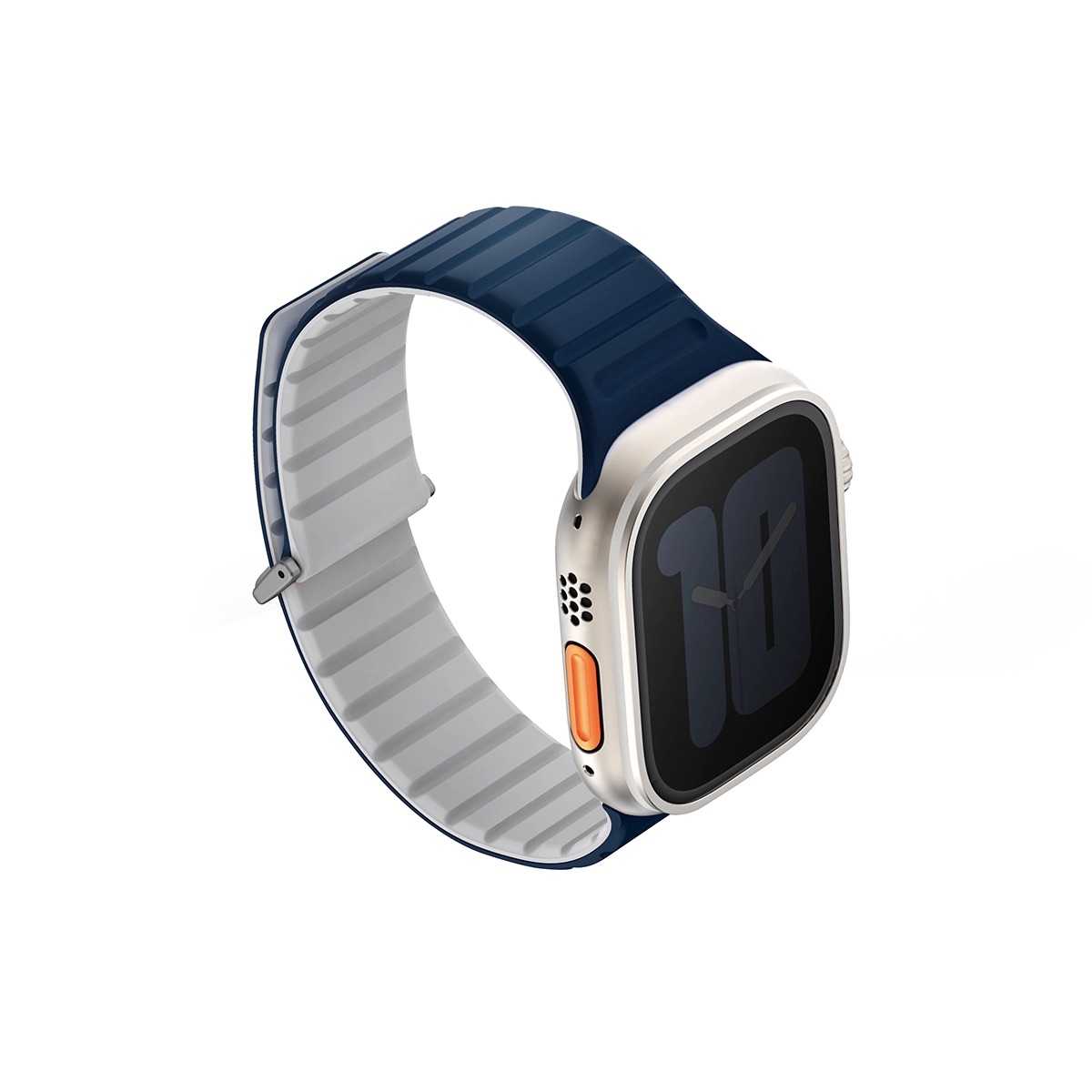 Correa Para Apple Watch 46 | 45 | 44 | 42 Mm | Apple Watch Ultra 49 Mm Azul Royal | Blanco Revix Evo De Uniq
