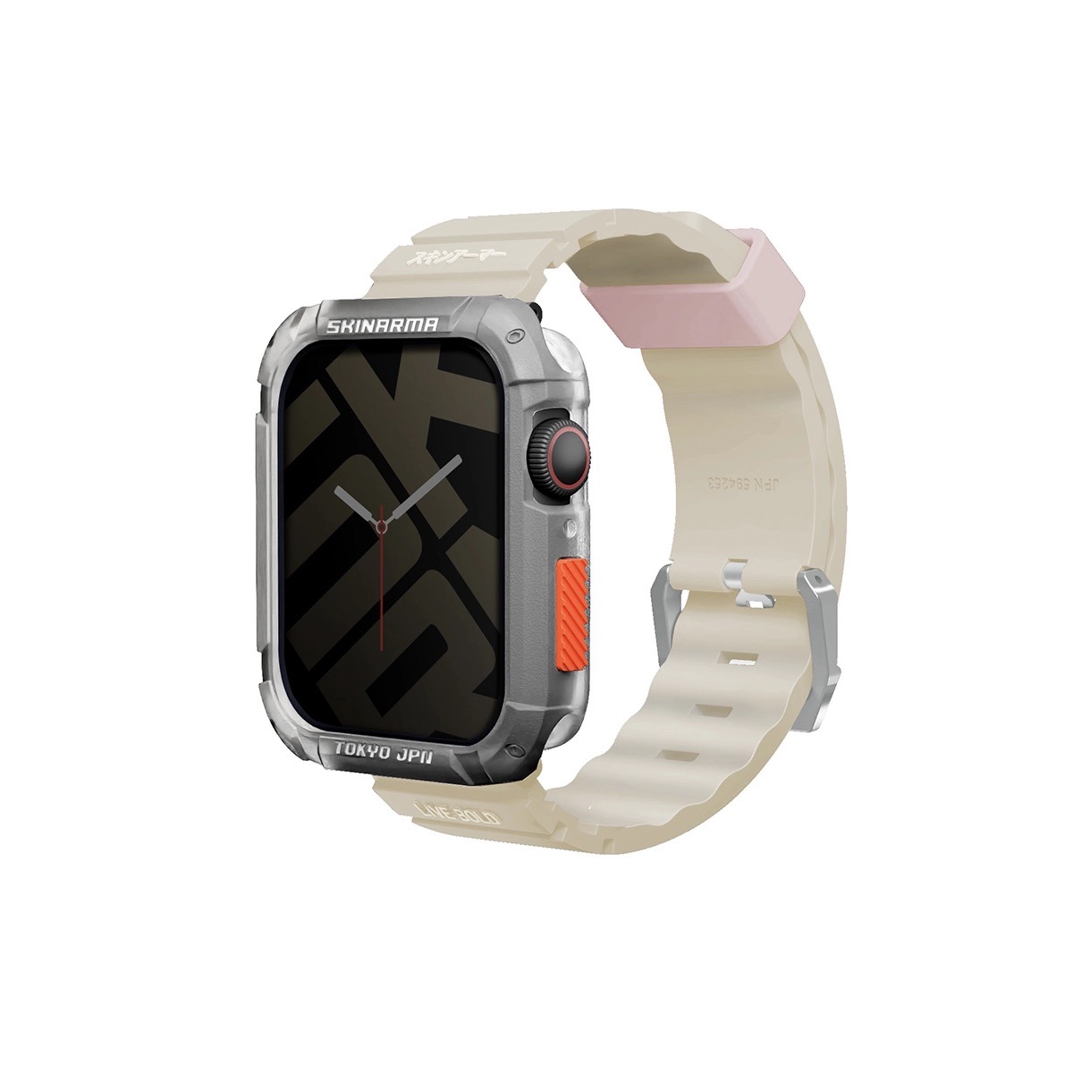 Foto 3 pulgar | Correa para Apple Watch Skinarma Shokku Beige