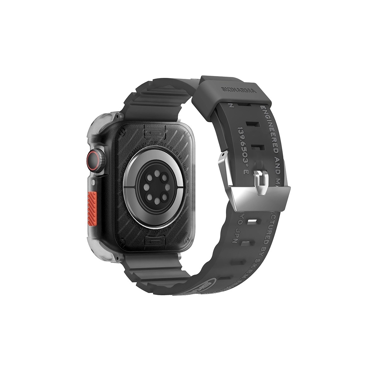 Foto 5 pulgar | Correa y Funda Skinarma para Apple Watch de 45 mm Humo Shokku + Kurono