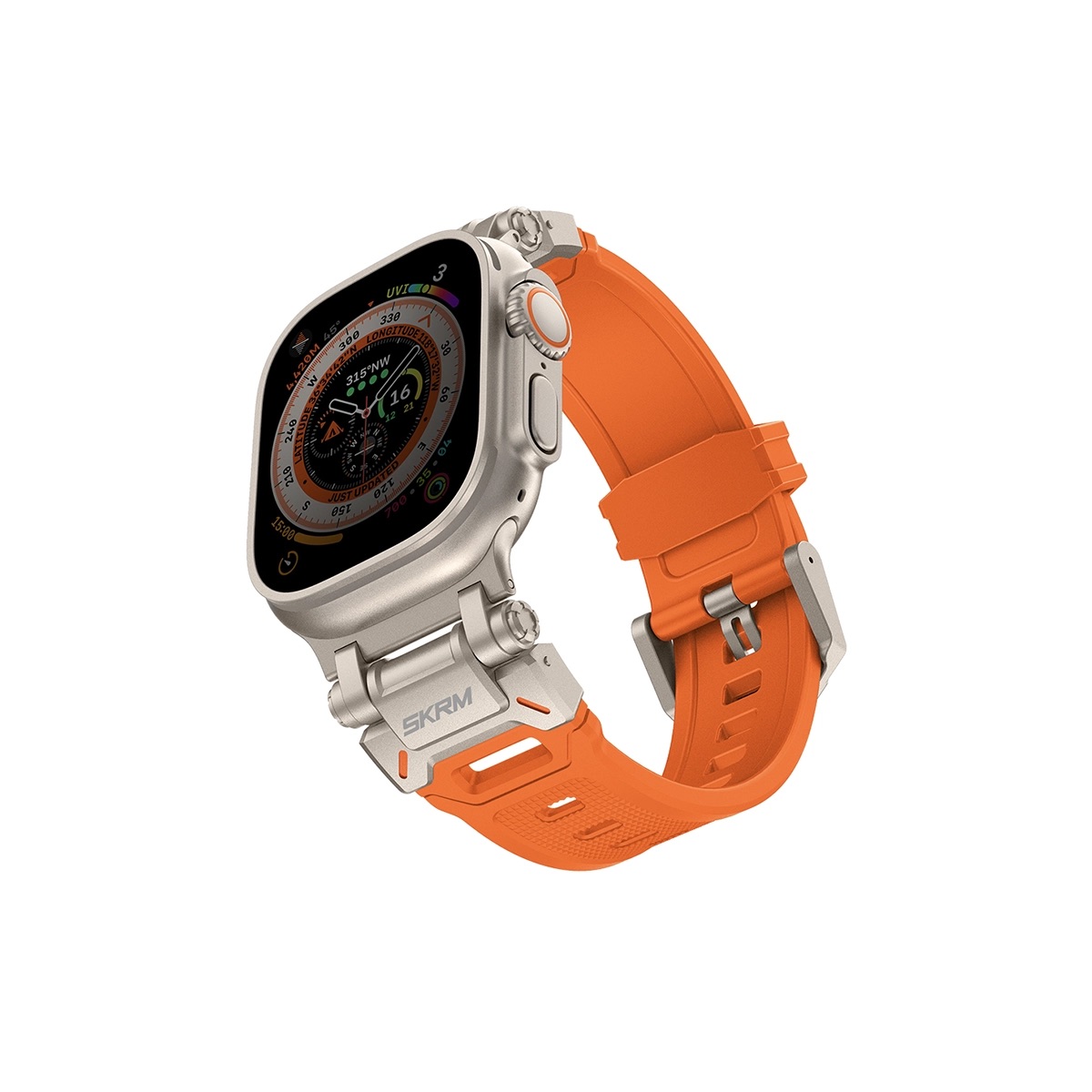 Foto 4 pulgar | Correa Skinarma Titon Naranja para Apple Watch 46 | 45 | 44 | 42 mm | Apple Watch Ultra 49 mm