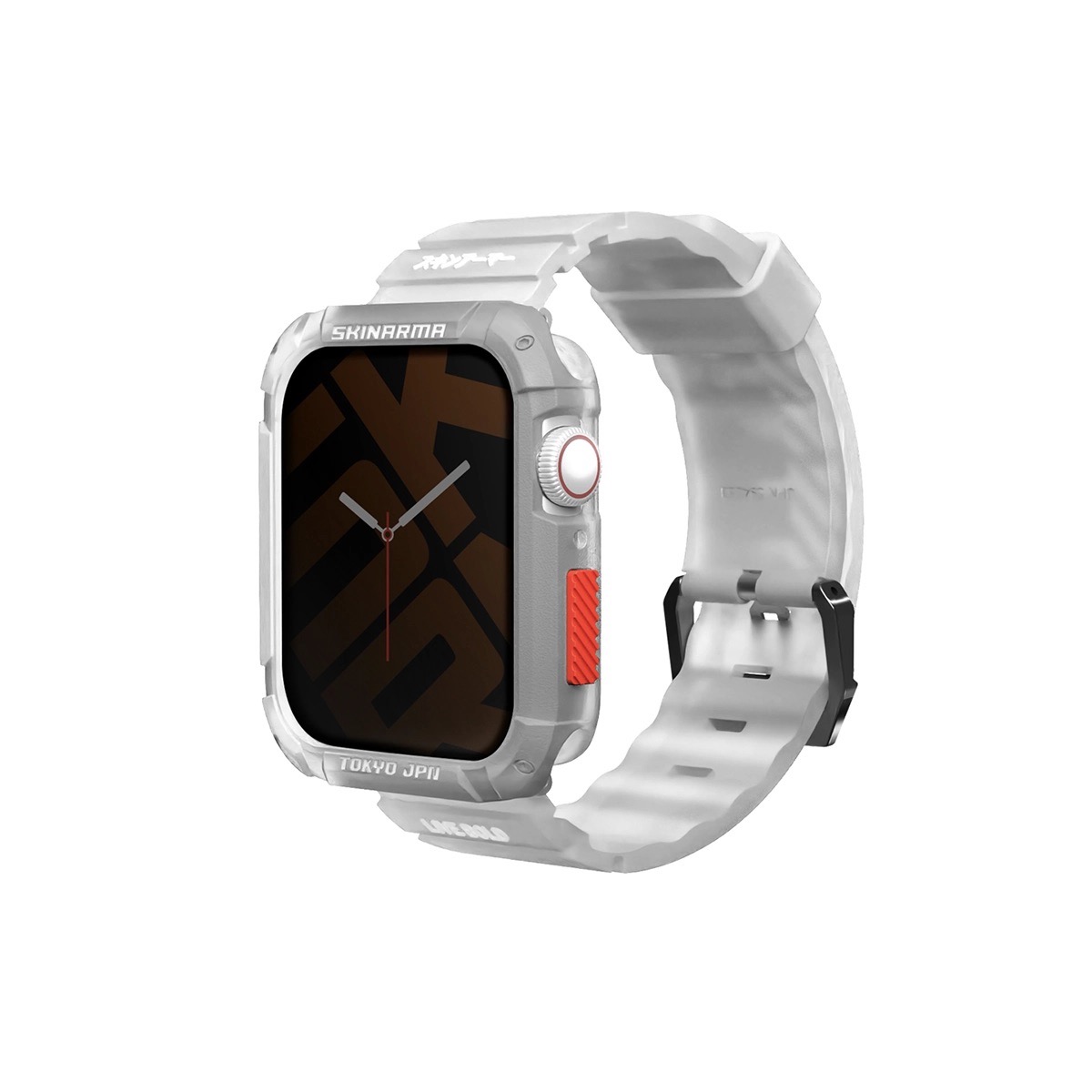 Foto 3 pulgar | Correa Y Funda Para Apple Watch 45 Transparente Matizado Shokku + Kurono De Skinarma