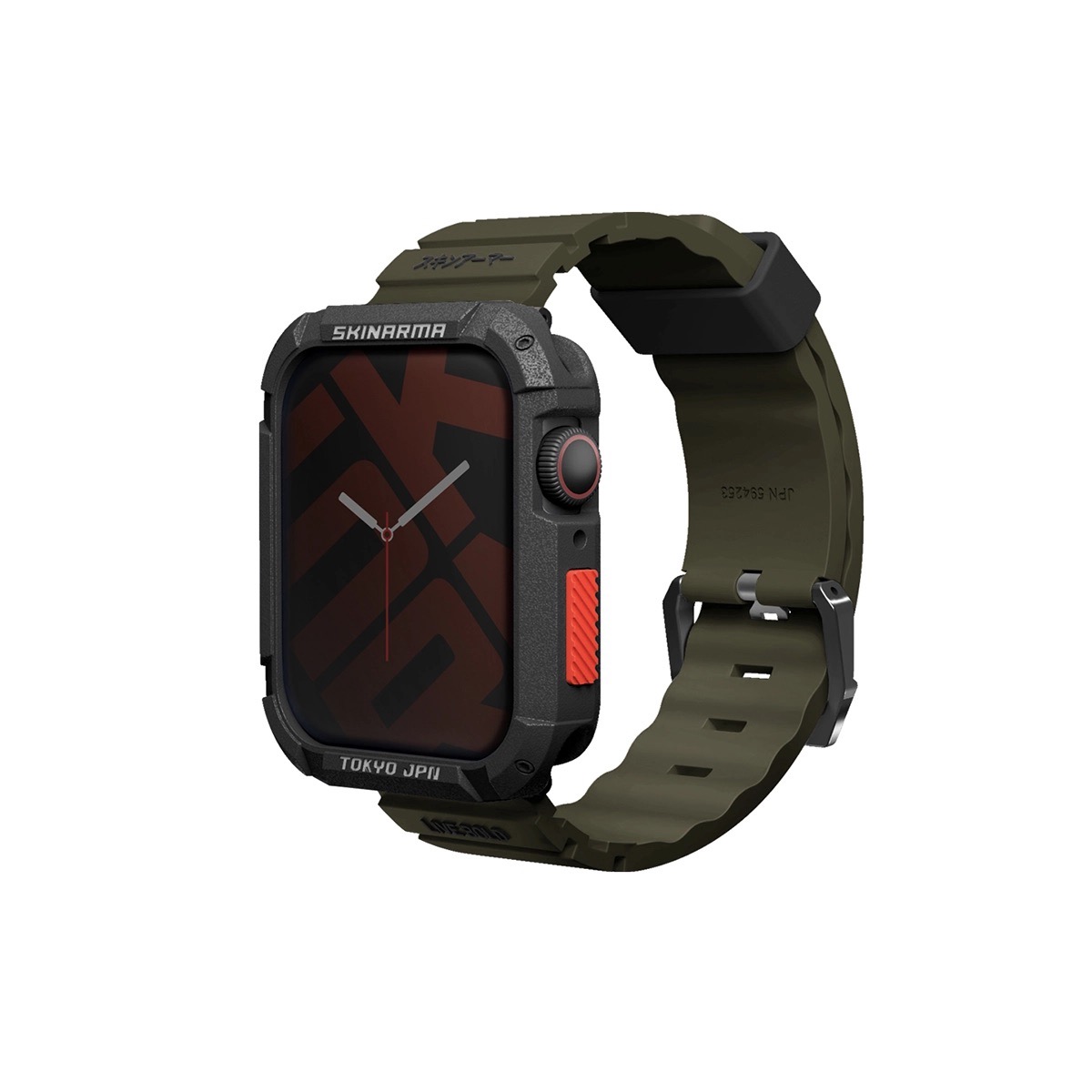Foto 3 pulgar | Correa Para Apple Watch 46 Mm Verde Olivo Shokku De Skinarma