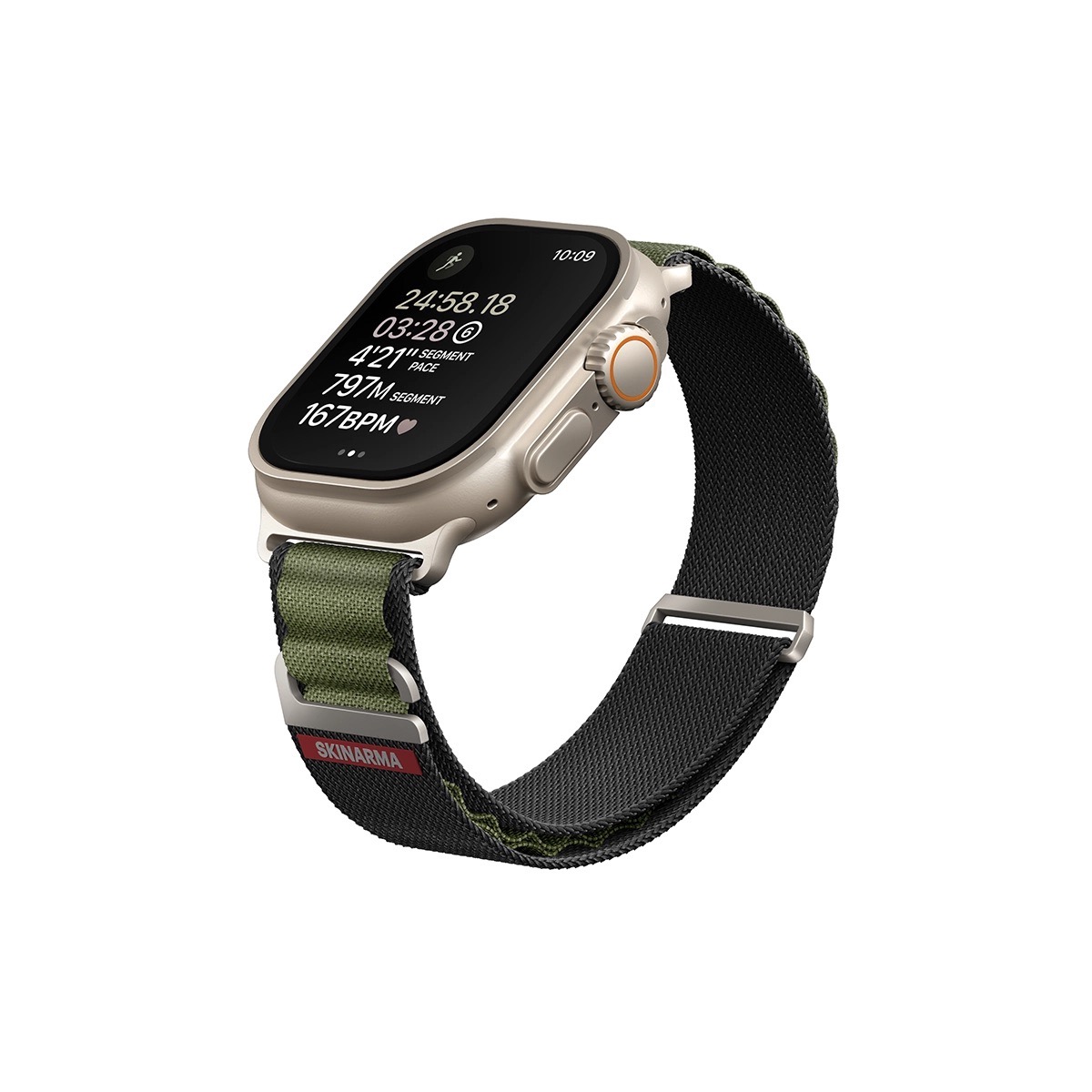 Foto 3 pulgar | Correa para Apple Watch 46  45 44  42 mm Verde Olivo