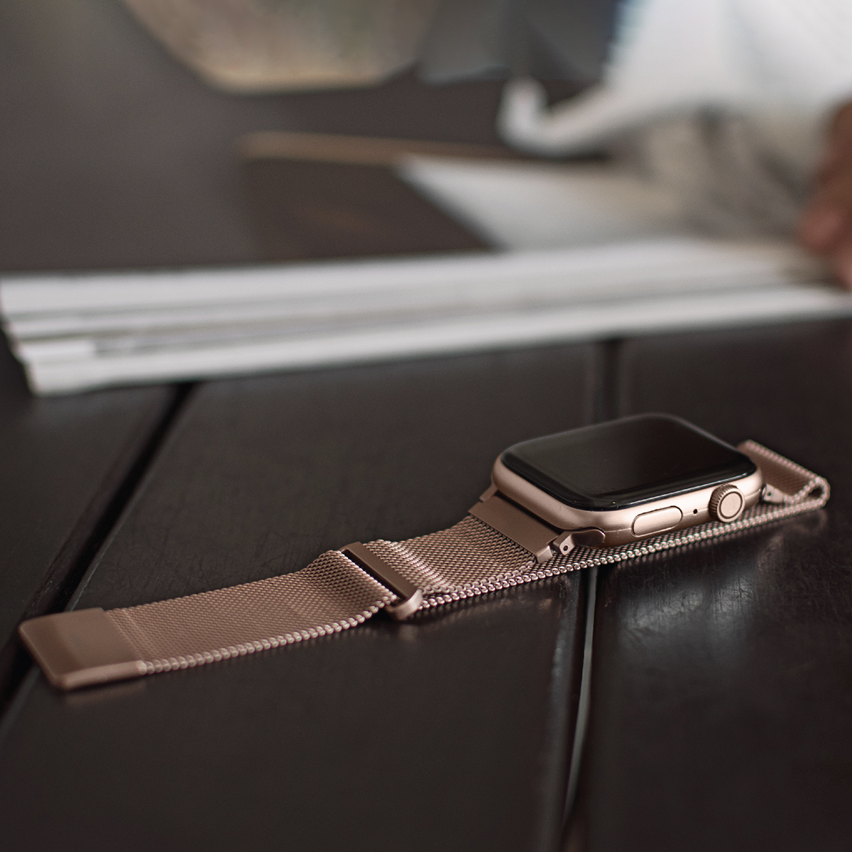 Foto 6 pulgar | Correa Dante de Acero Inoxidable para Apple Watch 42  41  40 38 mm