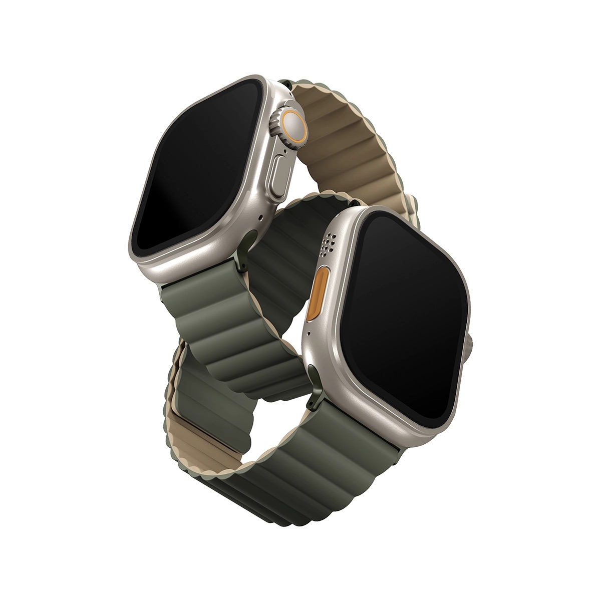 Correa Para Apple Watch 46 | 45 | 44 | 42 Mm | Apple Watch Ultra 49 Mm Verde Musgo | Arena Revix  De Uniq