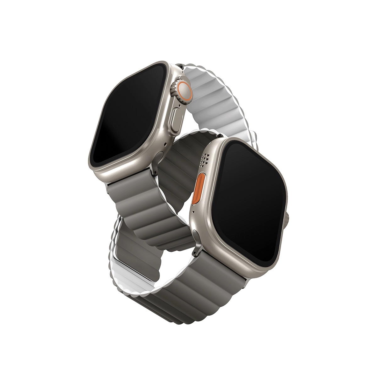 Correa Para Apple Watch 46 | 45 | 44 | 42 Mm | Apple Watch Ultra 49 Mm Gris Ceniza | Blanco Revix  De Uniq