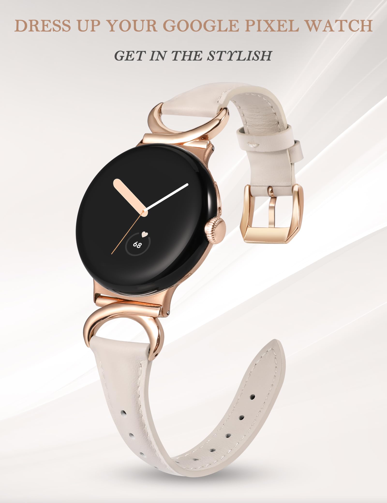 Foto 2 | Correa De Reloj Minyee Leather Compatible Con Google Pixel Watch 3 De 41 Mm - Venta Internacional.