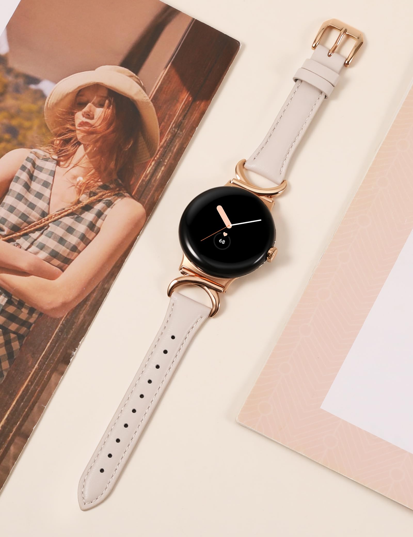 Foto 4 | Correa De Reloj Minyee Leather Compatible Con Google Pixel Watch 3 De 41 Mm - Venta Internacional.