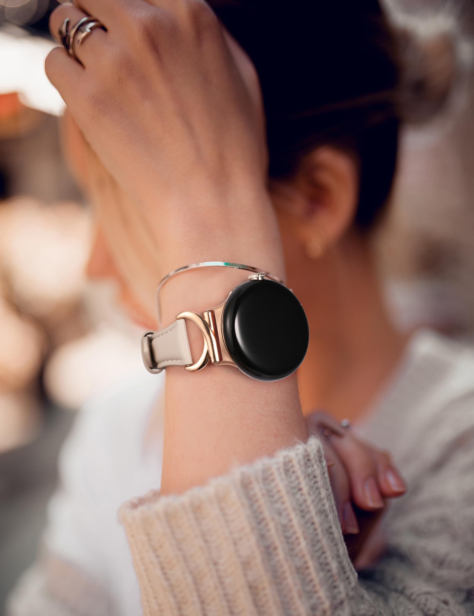 Foto 5 | Correa De Reloj Minyee Leather Compatible Con Google Pixel Watch 3 De 41 Mm - Venta Internacional.