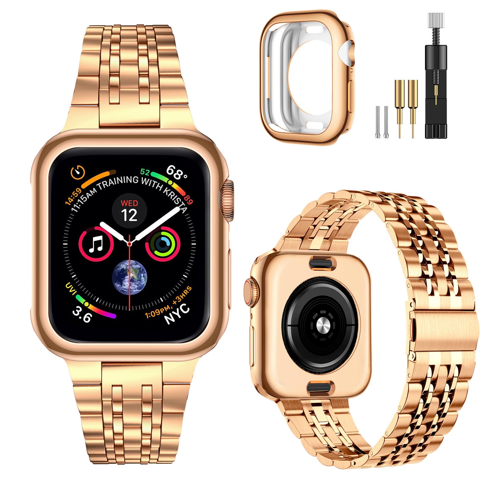 Foto 1 | Correa De Reloj Mio-hhr Compatible Con Apple 46 Mm Serie 10 - Venta Internacional.