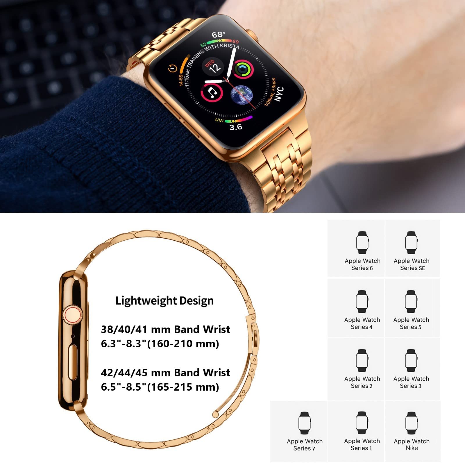Foto 5 pulgar | Correa De Reloj Mio-hhr Compatible Con Apple 46 Mm Serie 10 - Venta Internacional.