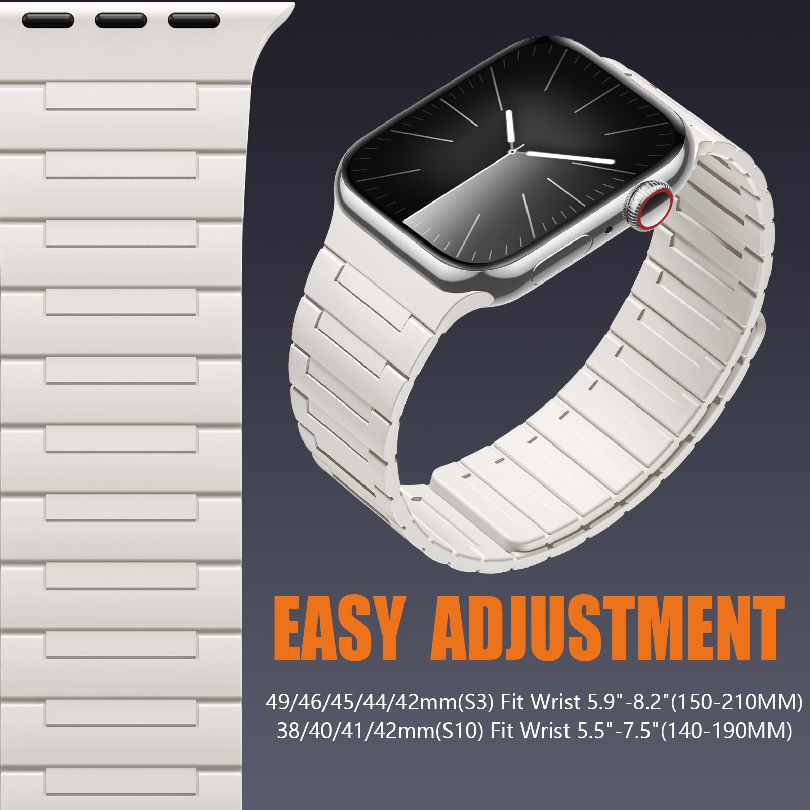 Foto 5 pulgar | Correa De Reloj Snblk Magnética Compatible Con Apple Watch Series 9 42/41/40/38 Mm - Venta Internacional.