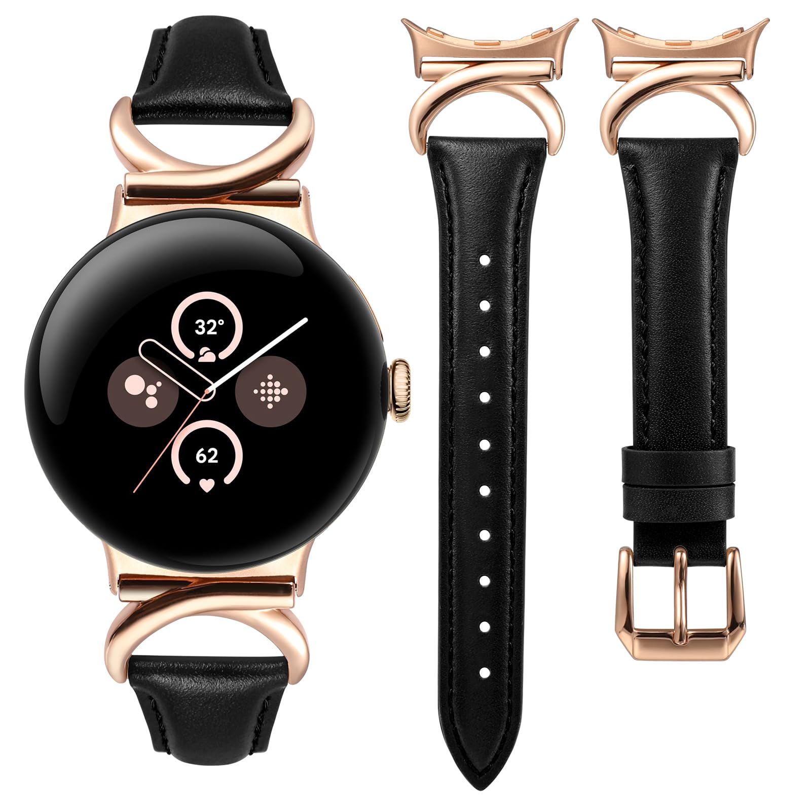 Foto 1 | Correa De Reloj Minyee Leather Compatible Con Google Pixel 3 De 41 Mm - Venta Internacional.