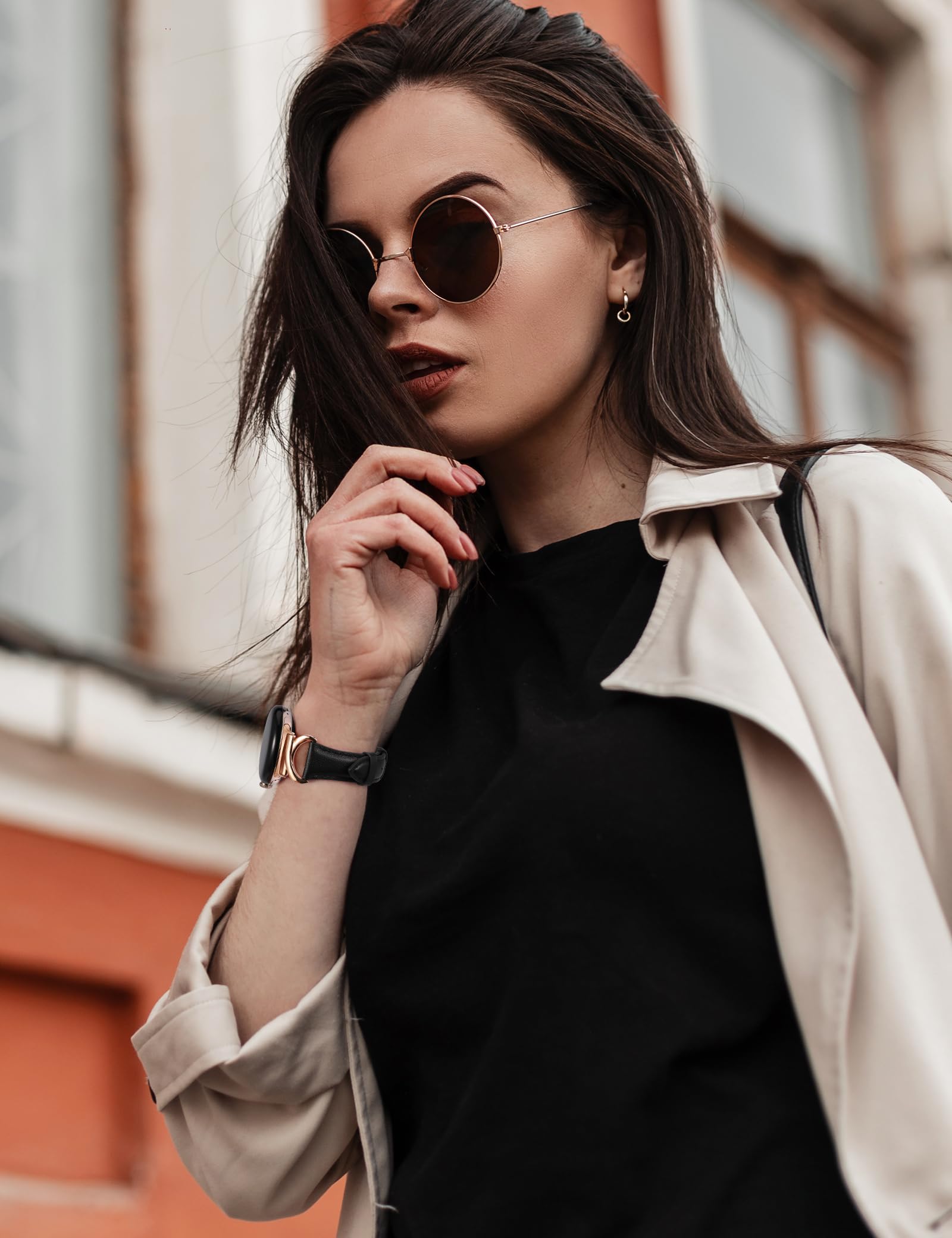 Foto 6 pulgar | Correa De Reloj Minyee Leather Compatible Con Google Pixel 3 De 41 Mm - Venta Internacional.
