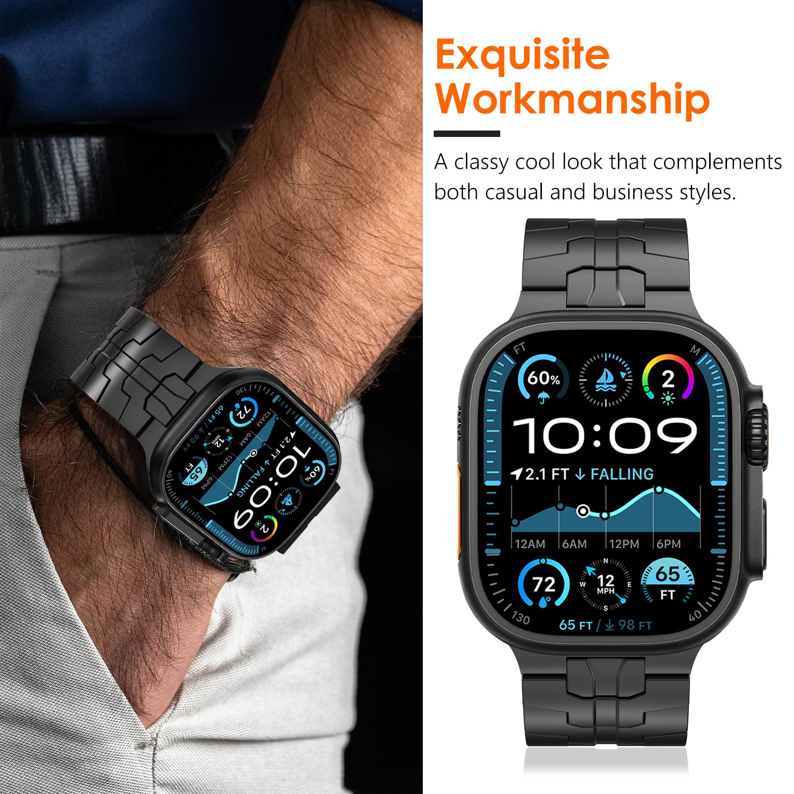 Foto 7 pulgar | Correa De Reloj Newways Ultra 2 De 49 Mm Compatible Con Apple Watch De Titanio - Venta Internacional.