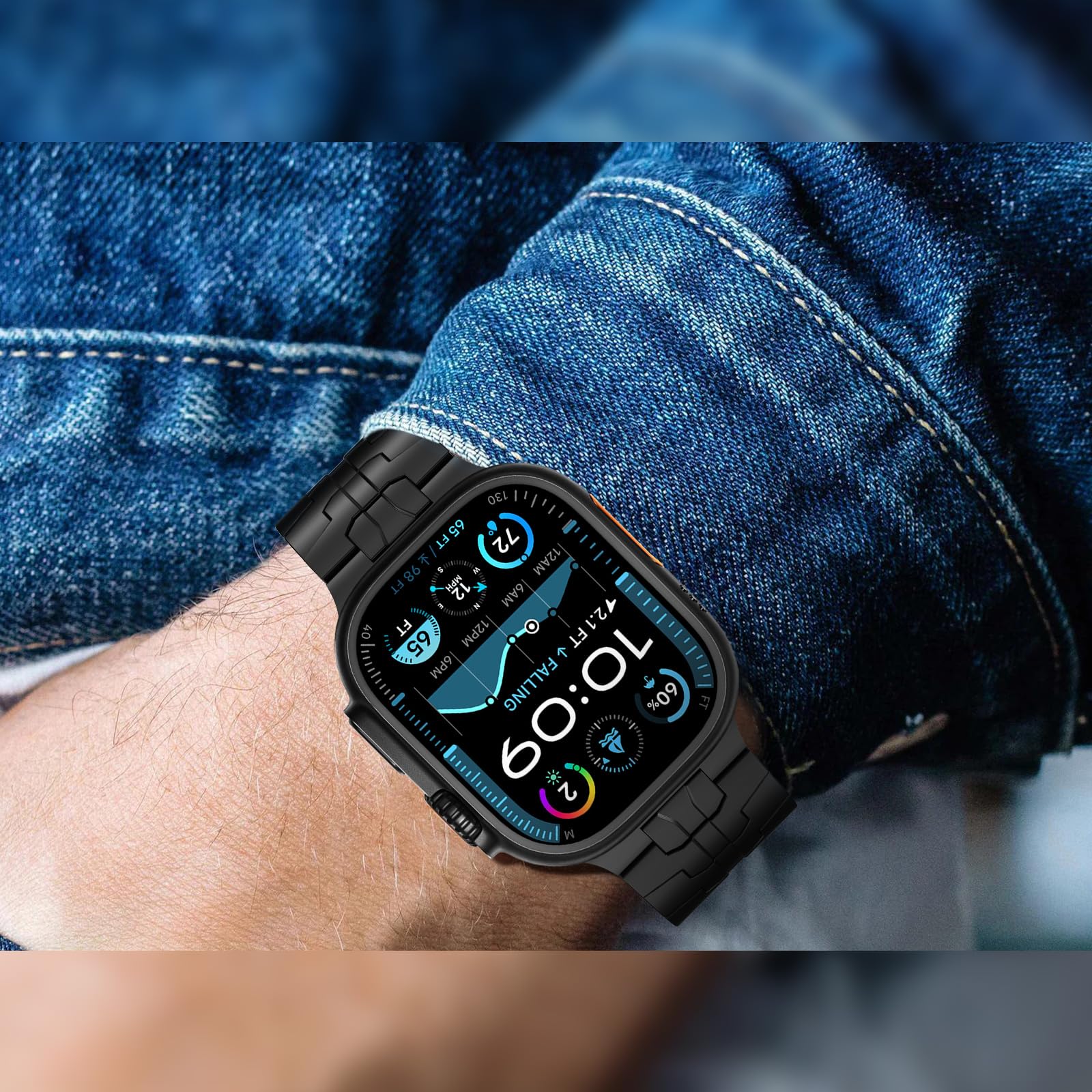 Foto 8 pulgar | Correa De Reloj Newways Ultra 2 De 49 Mm Compatible Con Apple Watch De Titanio - Venta Internacional.