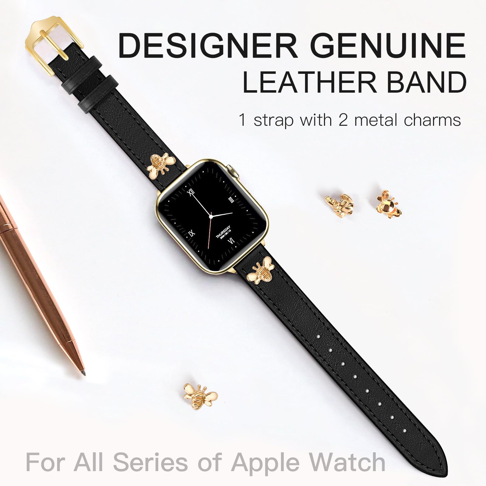 Foto 3 pulgar | Correa de Piel Jr.dm para Apple Watch- Venta Internacional