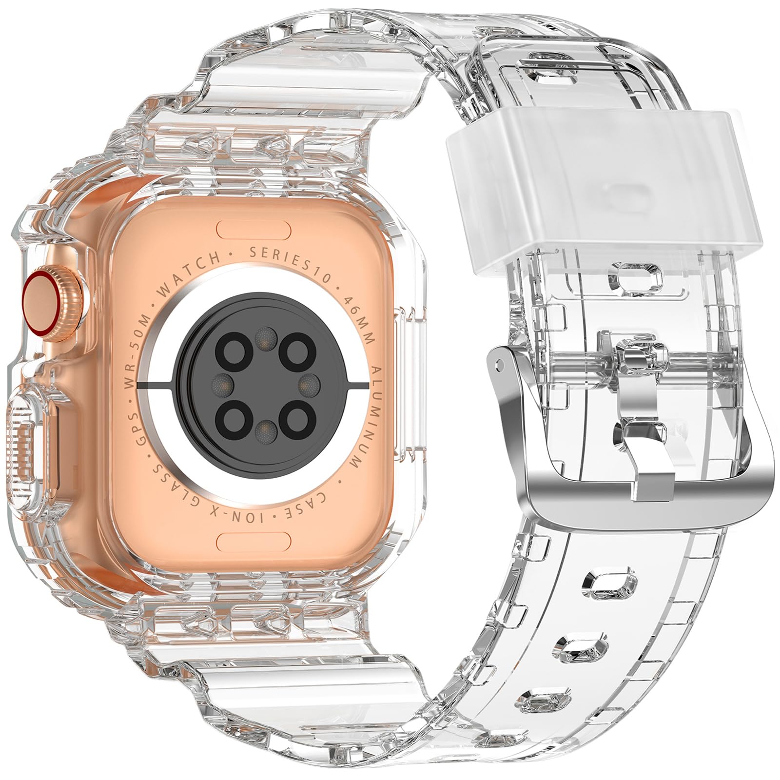 Foto 2 | Correa para Apple Watch XYF Transparente de 46 mm con Funda Protectora - Venta Internacional