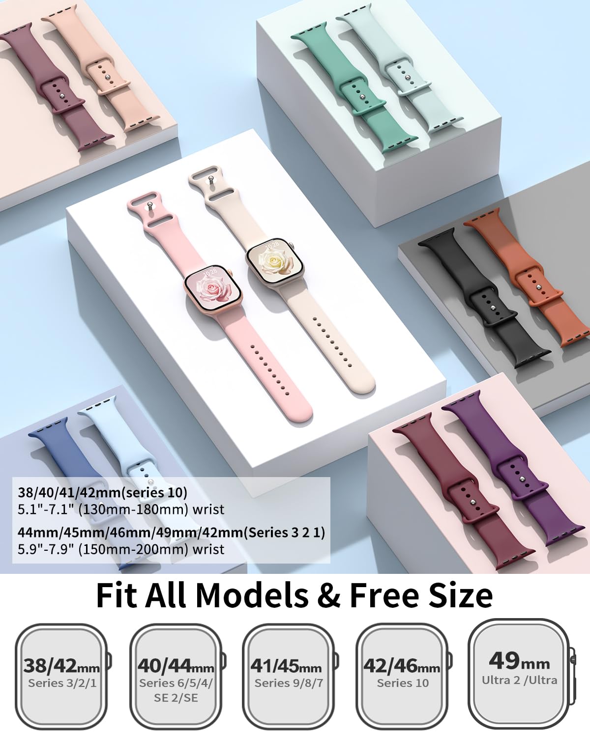 Foto 4 pulgar | Correas para Apple Watch 6 Piezas - Venta Internacional