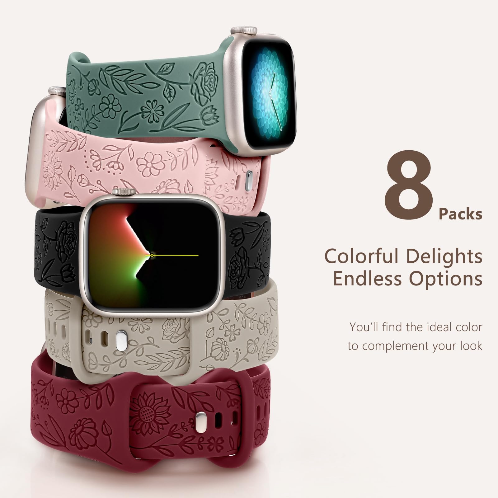 Foto 6 pulgar | Las Correas De Reloj Son Fácilmente Compatibles Con El Apple Watch De 40 Mm A 49 Mm. - Venta Internacional.