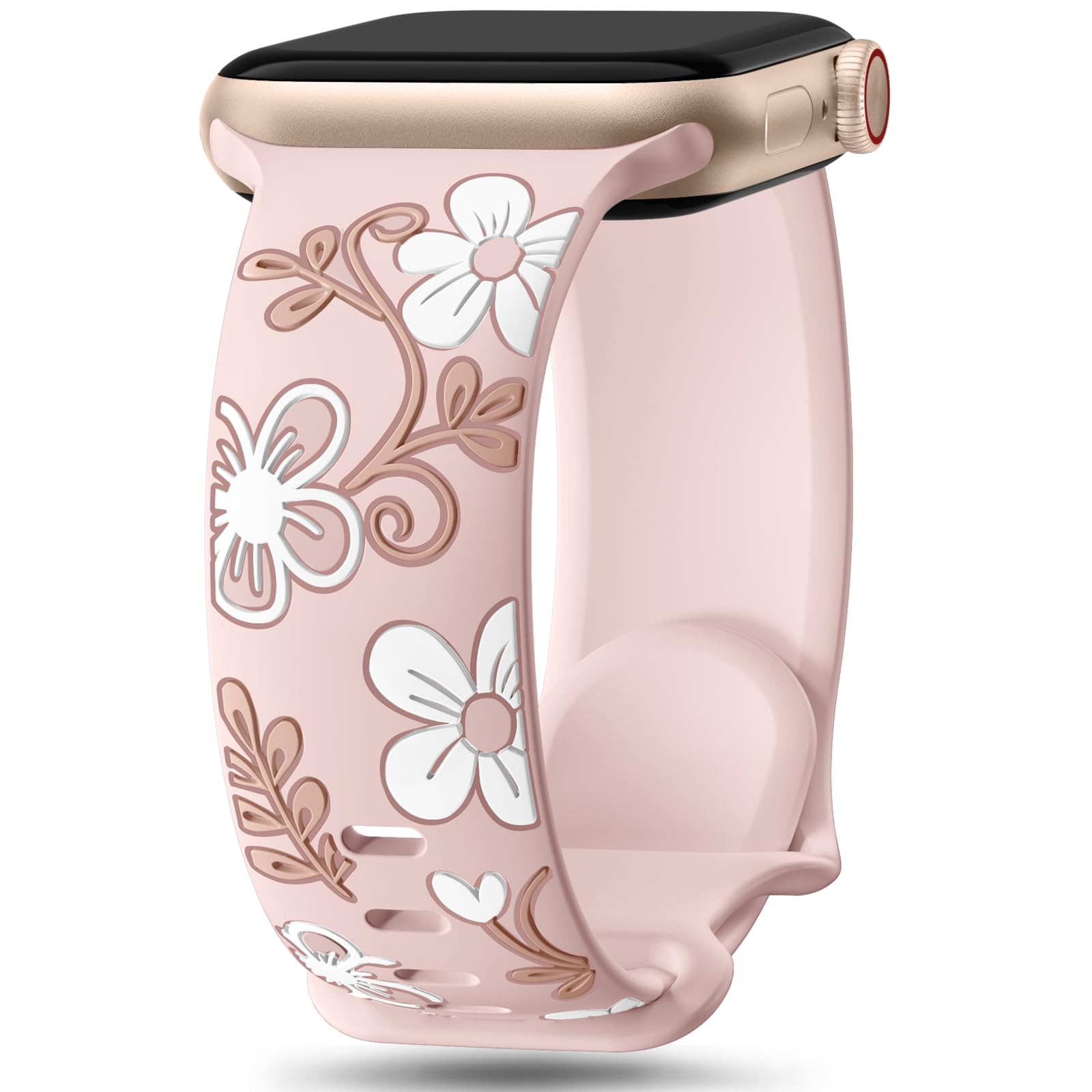 Correa de Reloj Witzon Floral Silicone para Apple Watch de 40 mm a 49 mm - Venta Internacional