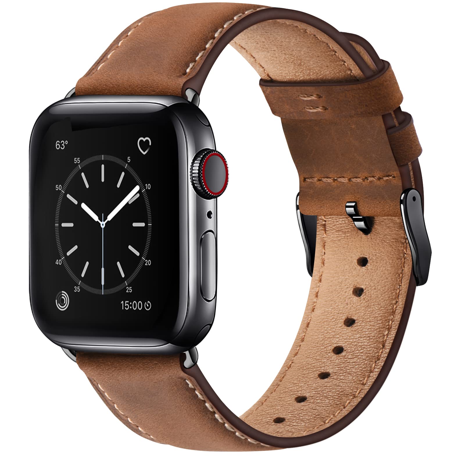 Foto 2 pulgar | Correa de Reloj Sunfwr de Piel 42 para Apple - Venta Internacional