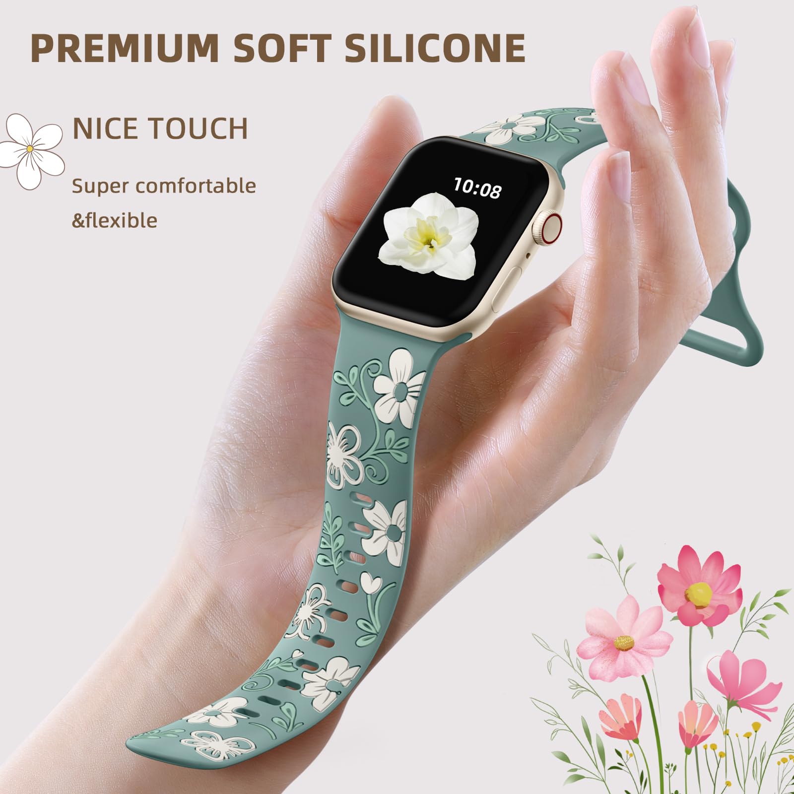 Foto 5 pulgar | Correa De Reloj Witzon Cute Band Compatible Con Apple De 42 Mm Y 41 Mm - Venta Internacional.
