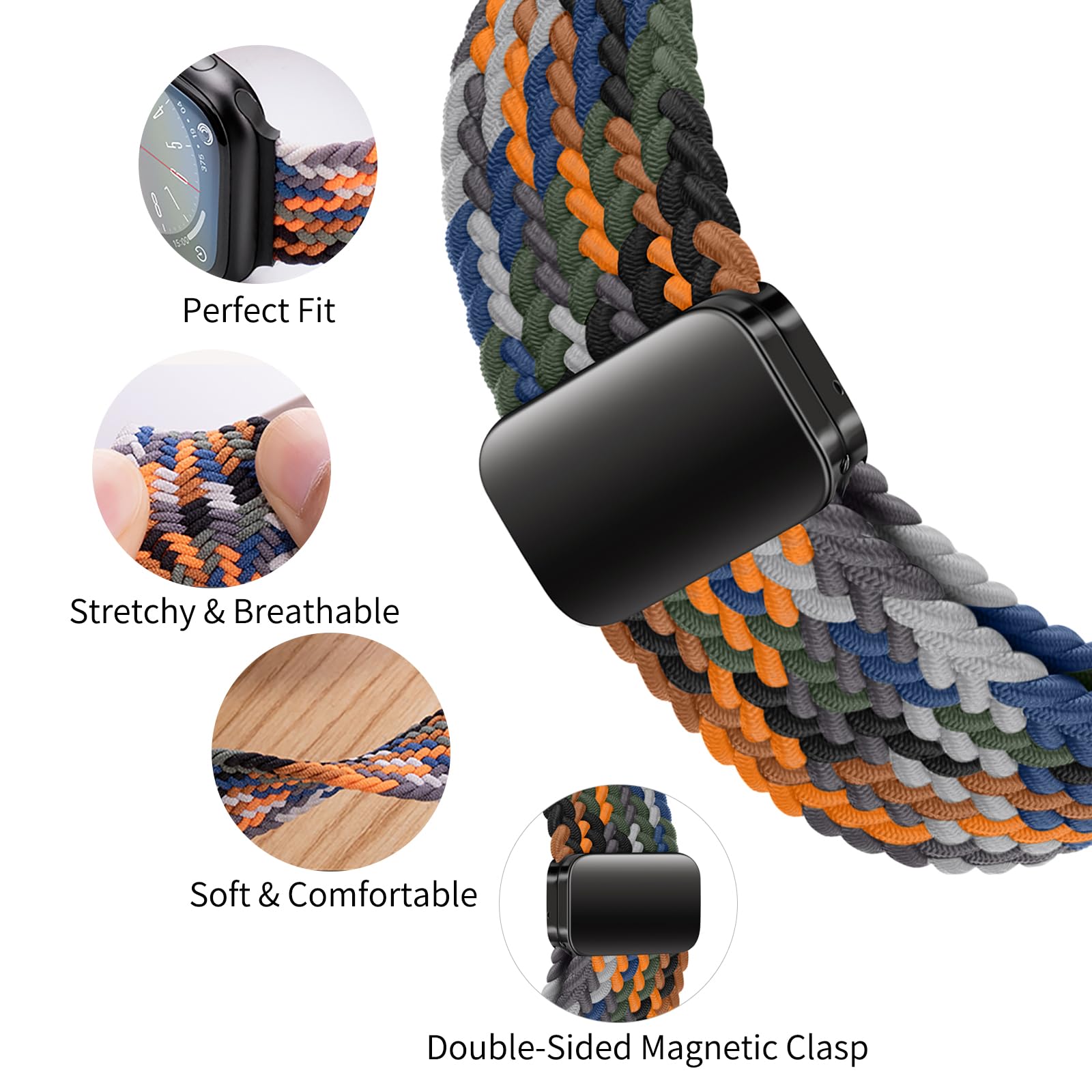 Foto 6 pulgar | Correa para Apple Watch Qimela Sport Solo Loop- Venta Internacional
