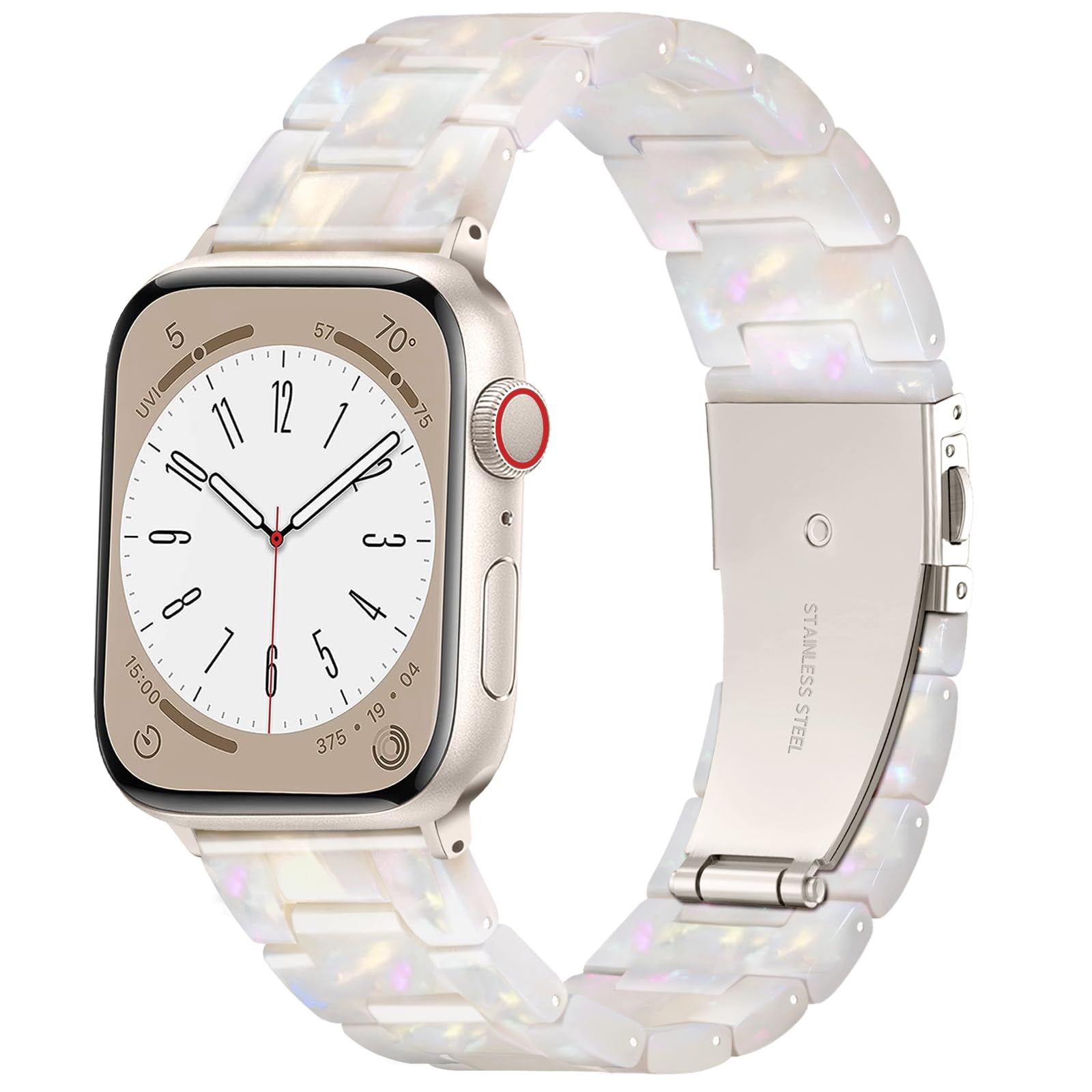 Foto 2 pulgar | Correa De Reloj Geak De Resina Compatible Con Apple, 40 Mm, 38 Mm, 41 Mm, 42 Mm - Venta Internacional.